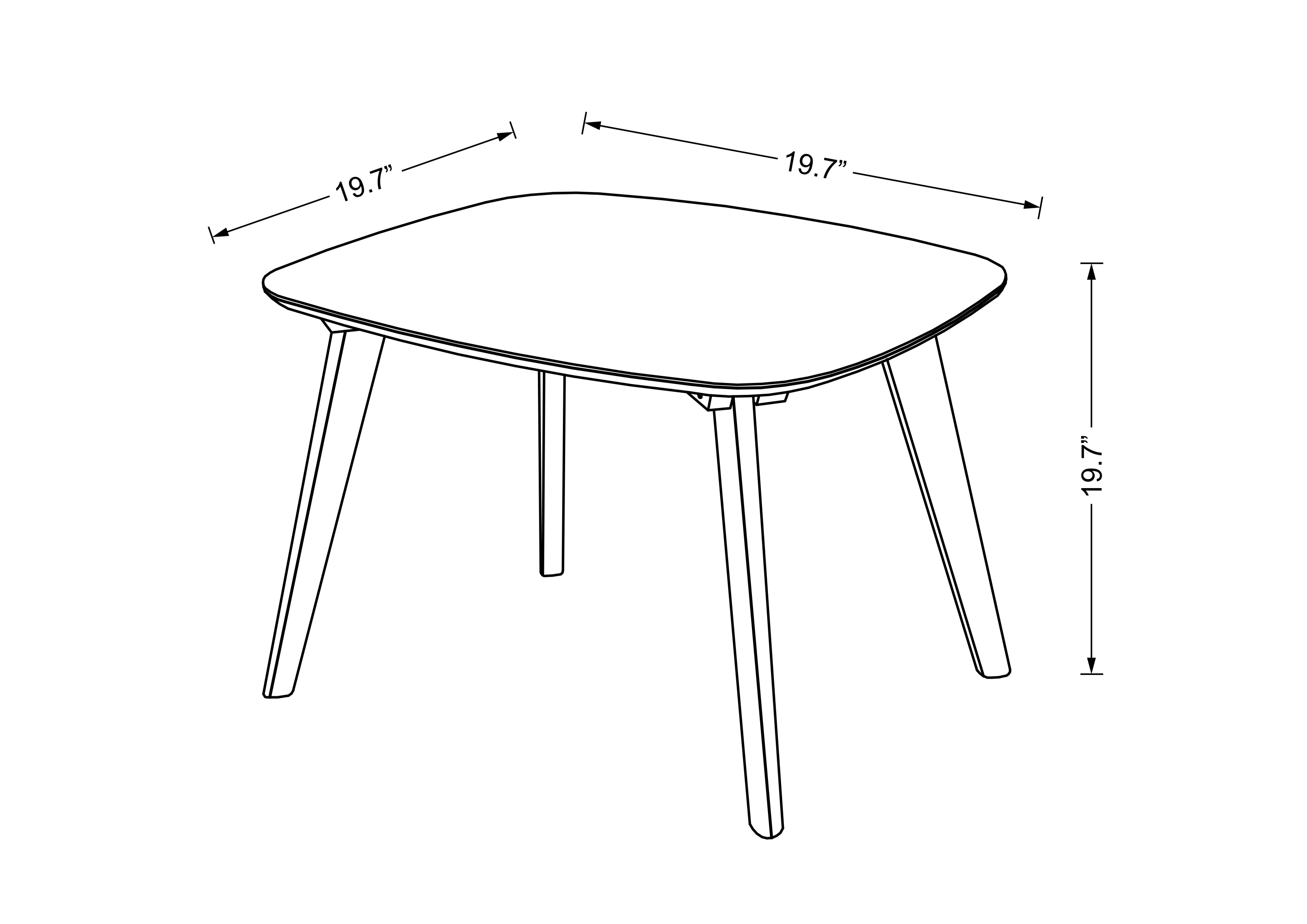 Dana End Table - Walnut/Black