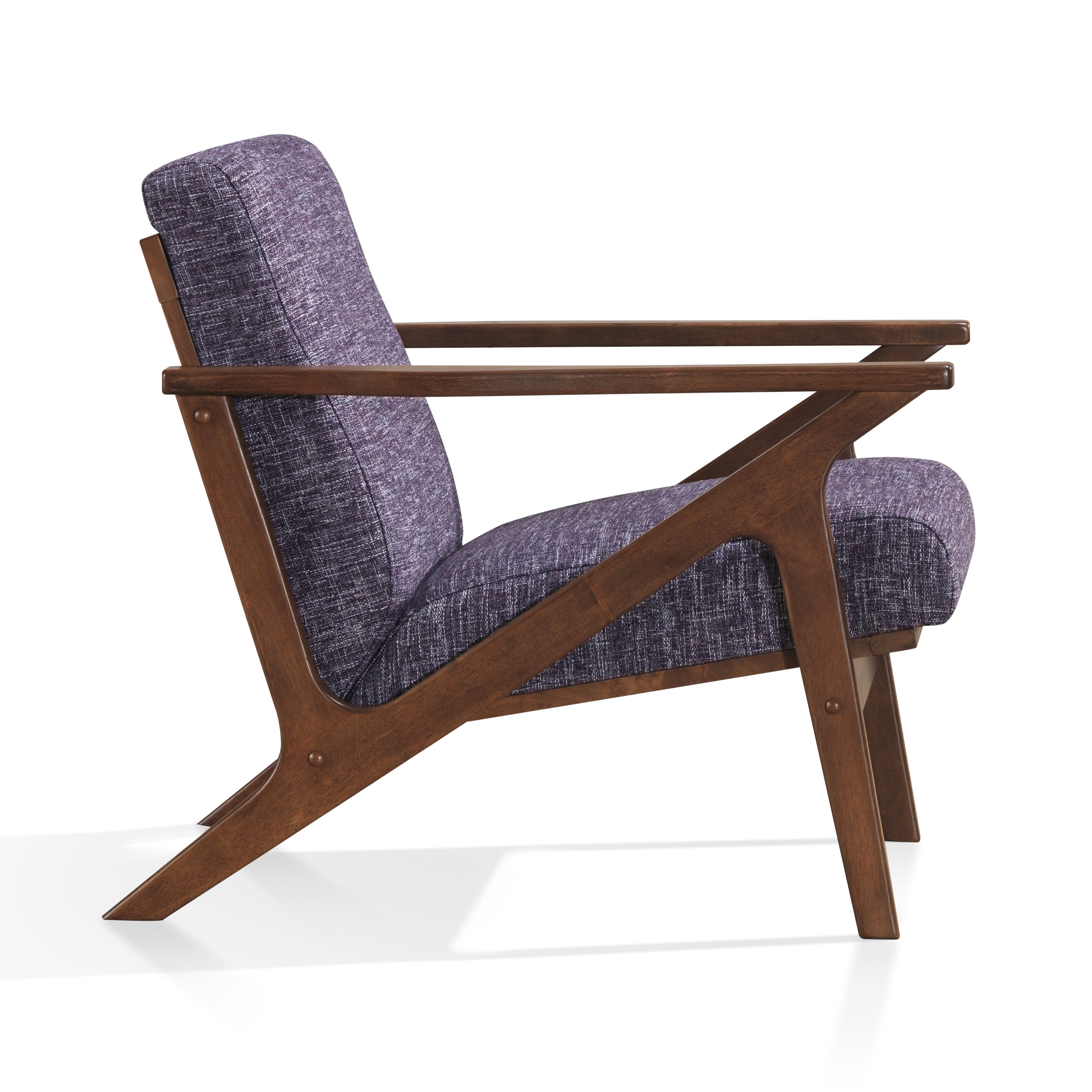 Zola Upholstered Accent Armchair - Purple