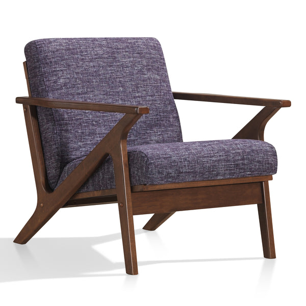 Zola Upholstered Accent Armchair - Purple
