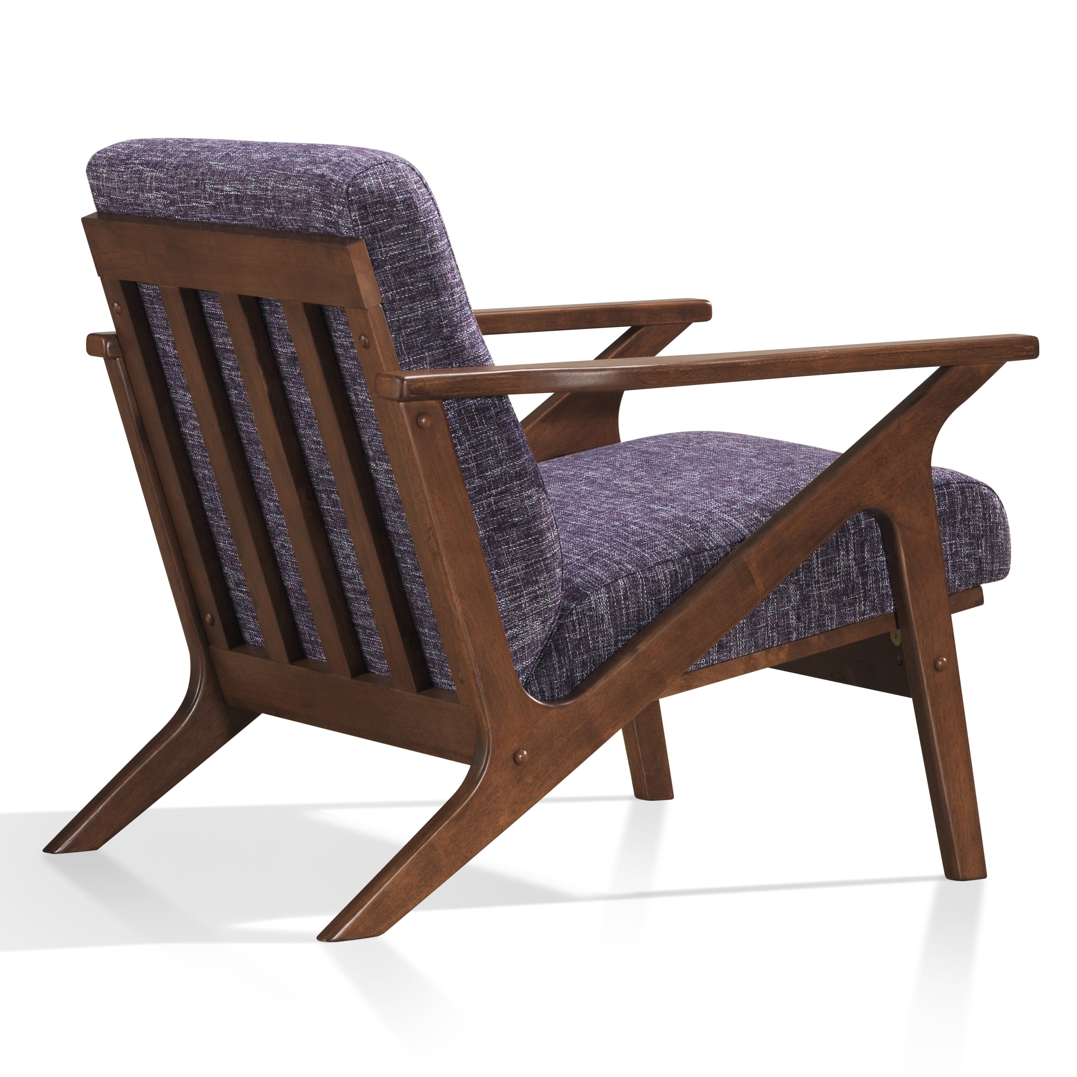 Zola Upholstered Accent Armchair - Purple