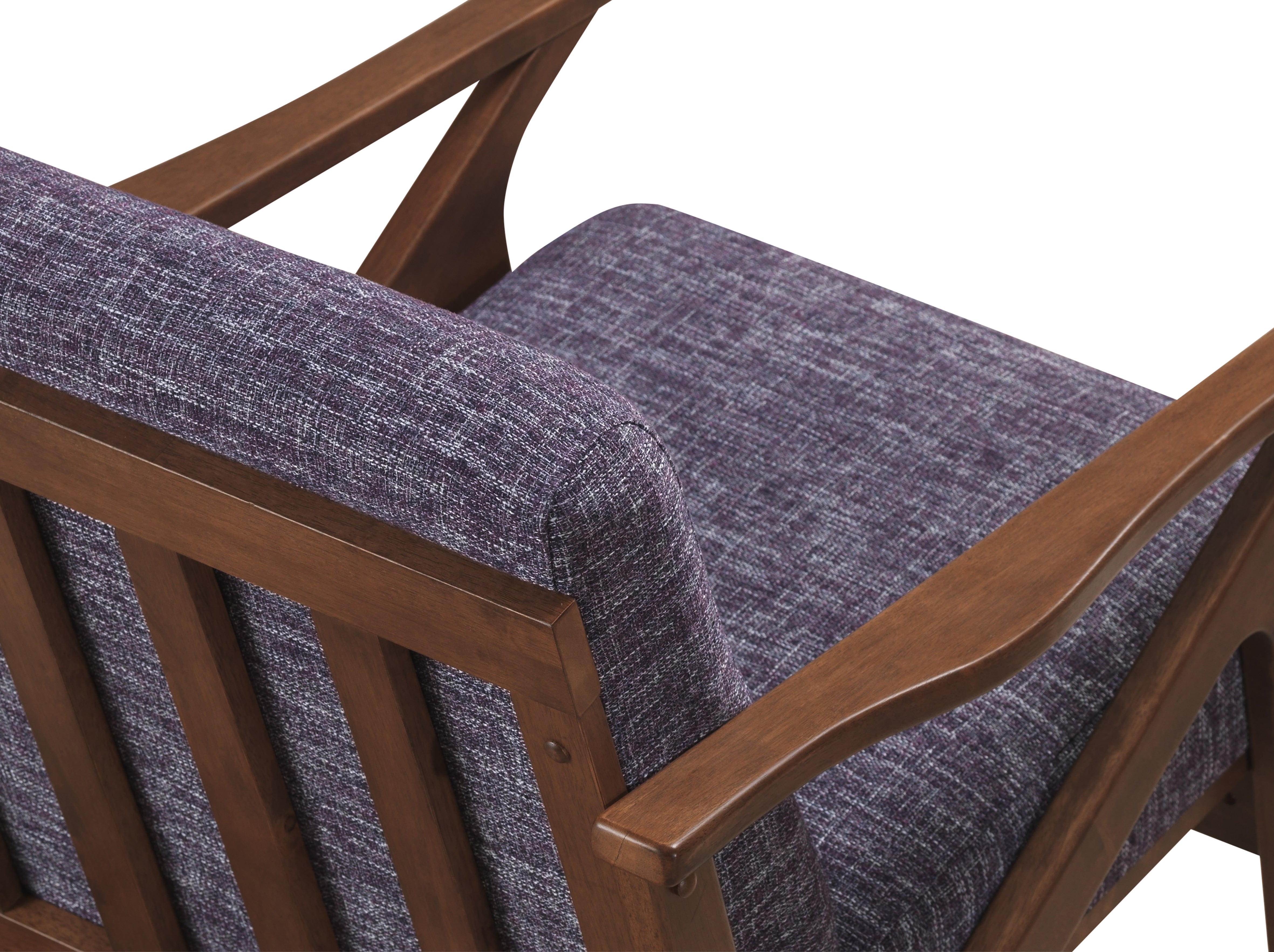 Zola Upholstered Accent Armchair - Purple