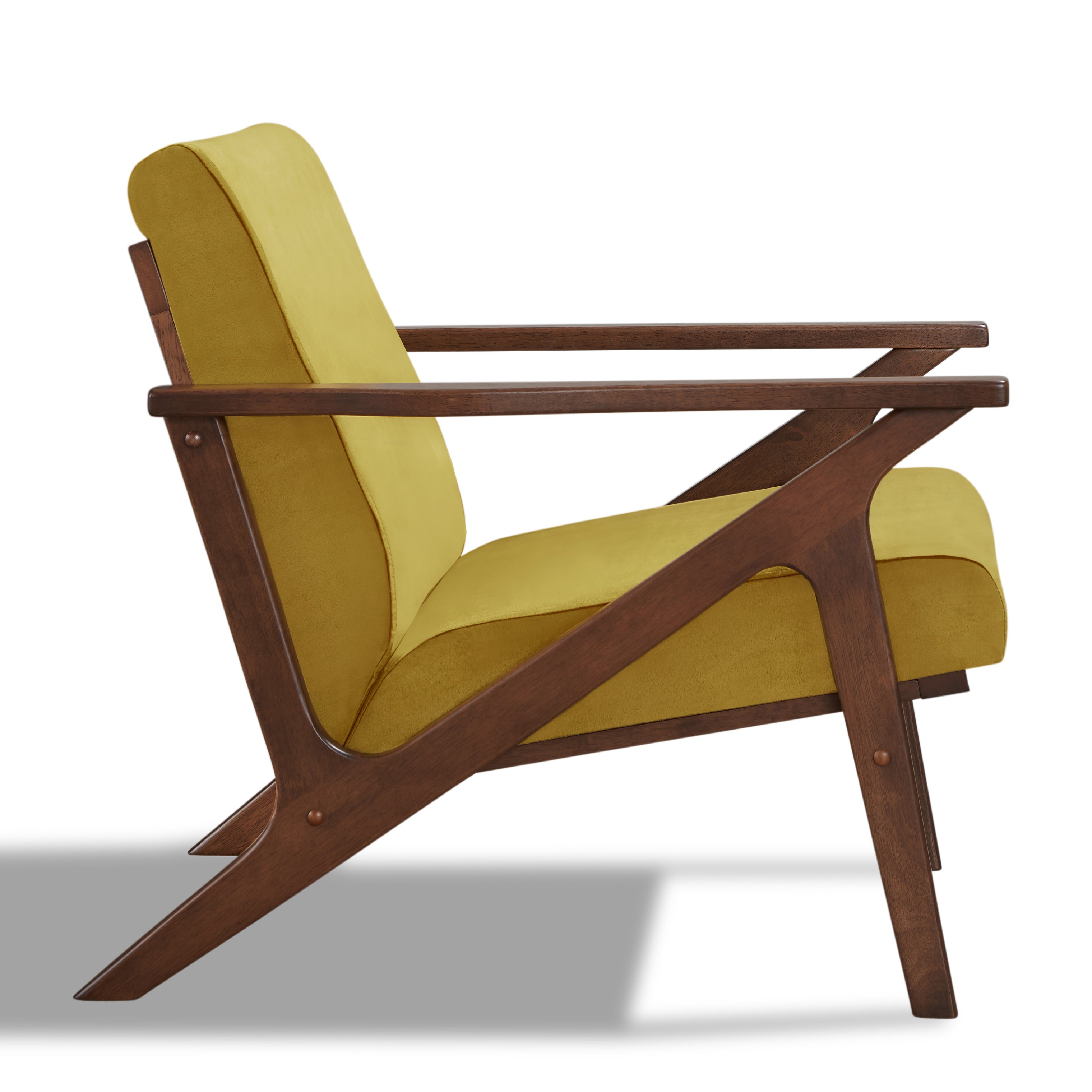 Zola Upholstered Accent Armchair - Gold Velvet