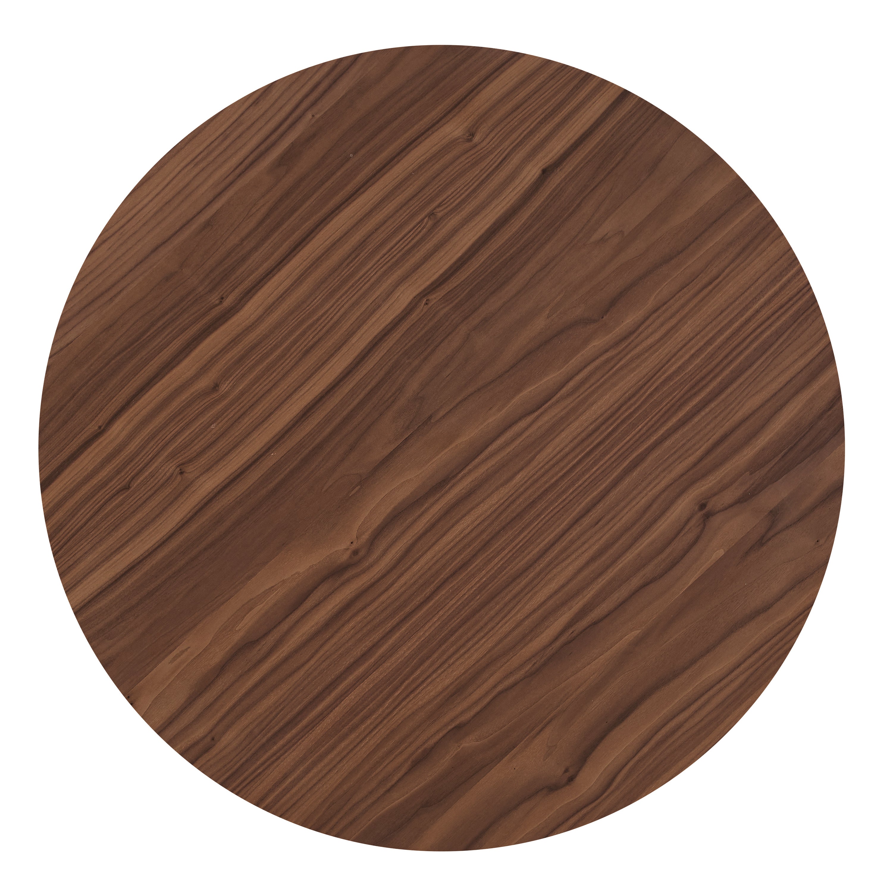 Mod Round Shape Mid-Century Wood Coffee Table - Walnut