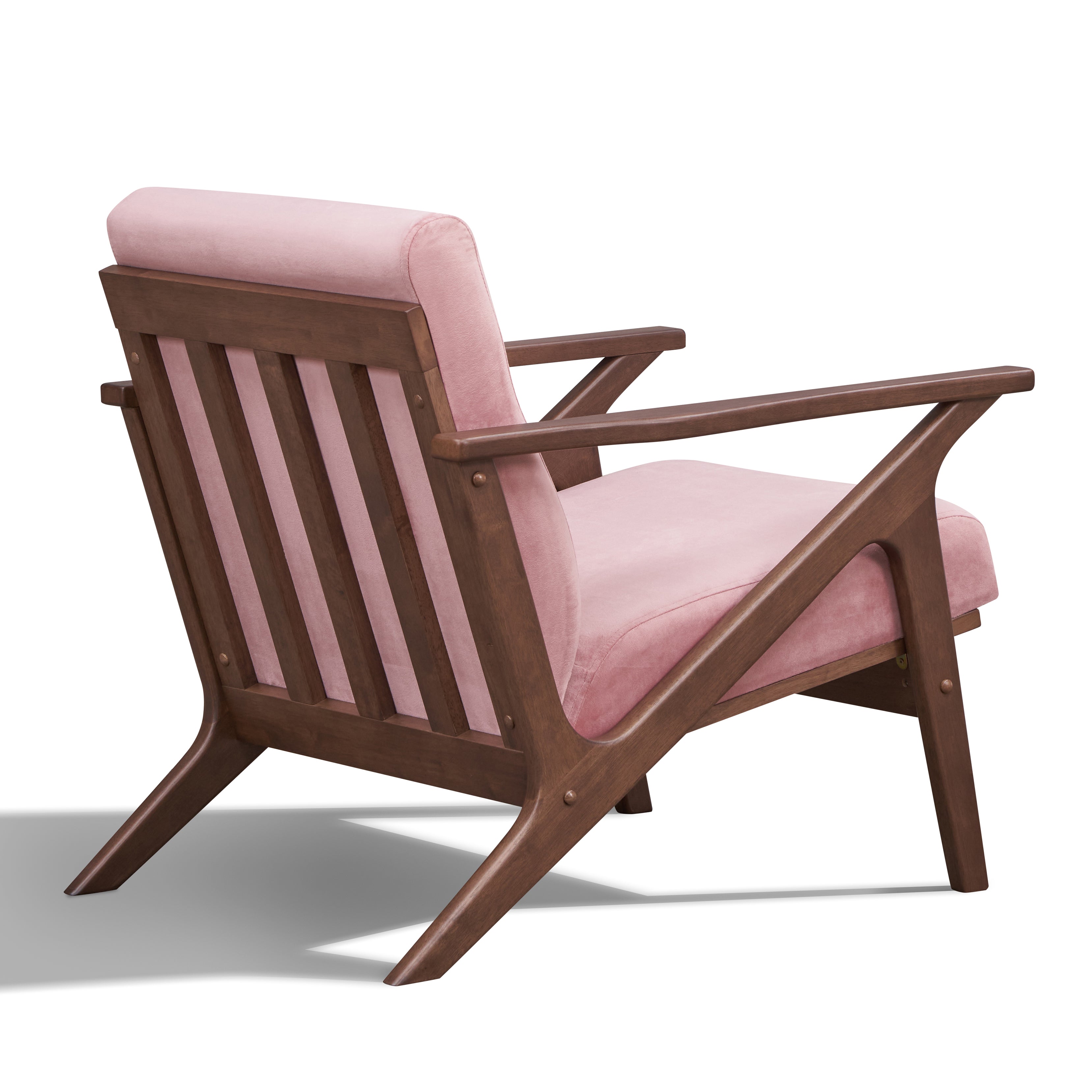 Zola Upholstered Accent Armchair - Blush Velvet