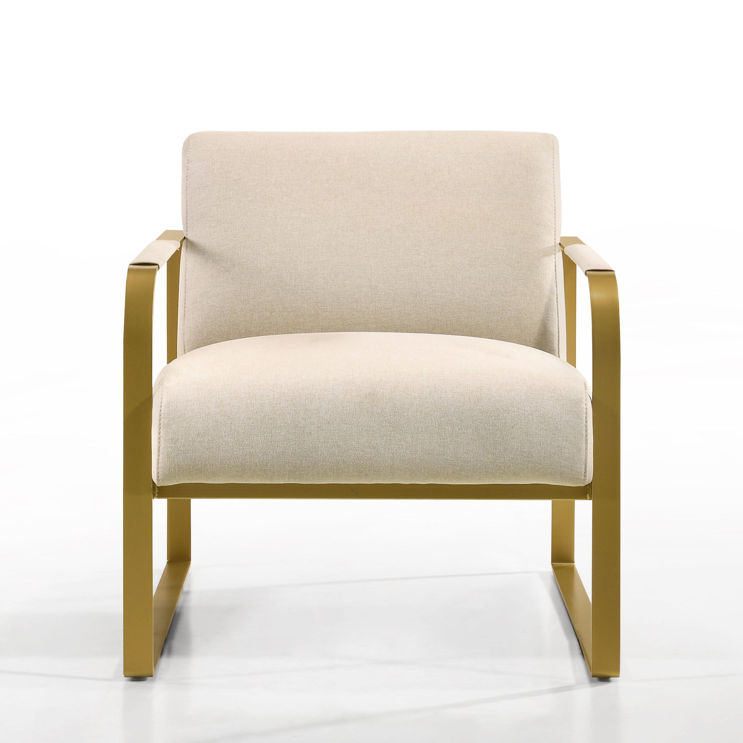 Mason Upholstered Lounge Accent Chair, Beige