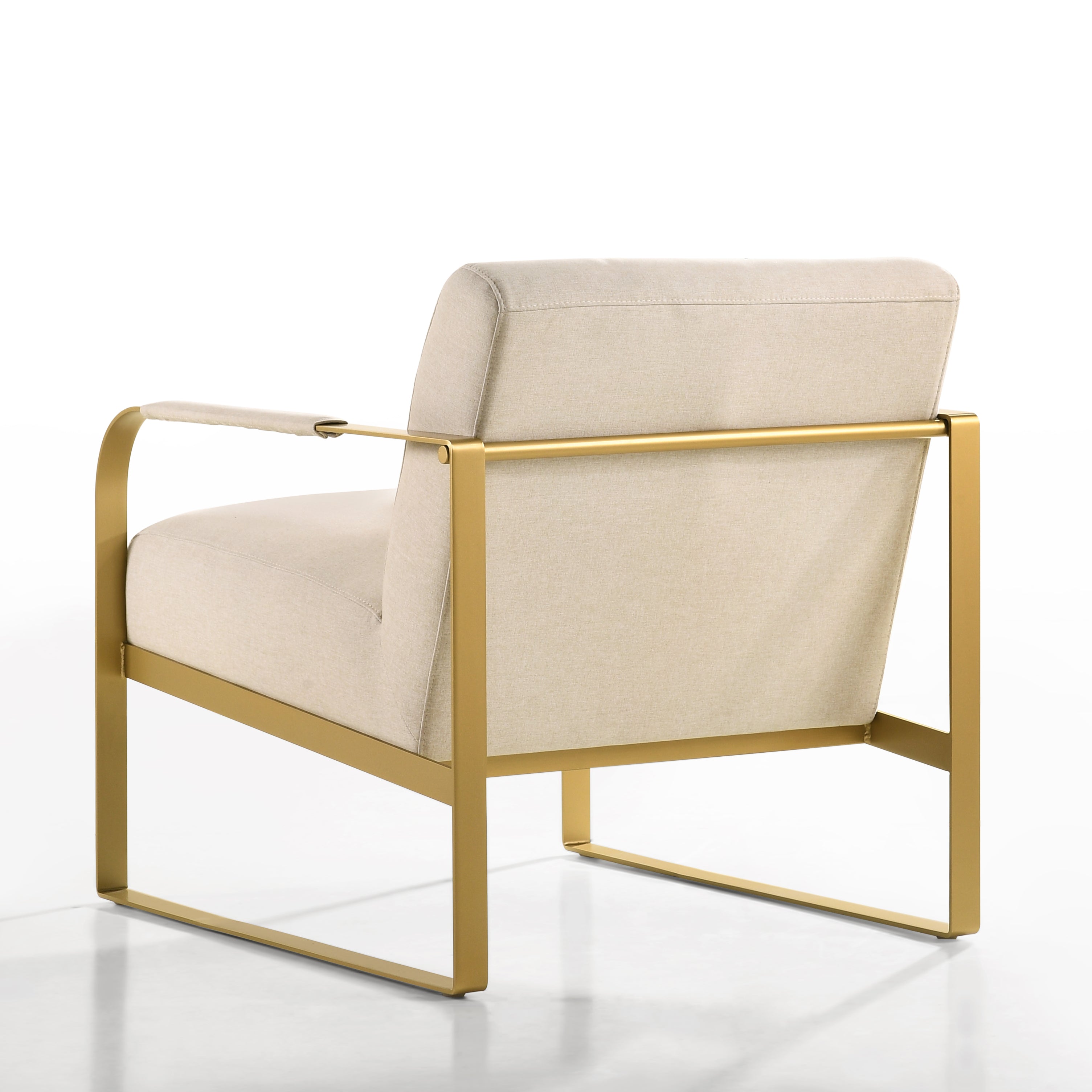 Mason Upholstered Lounge Accent Chair, Beige