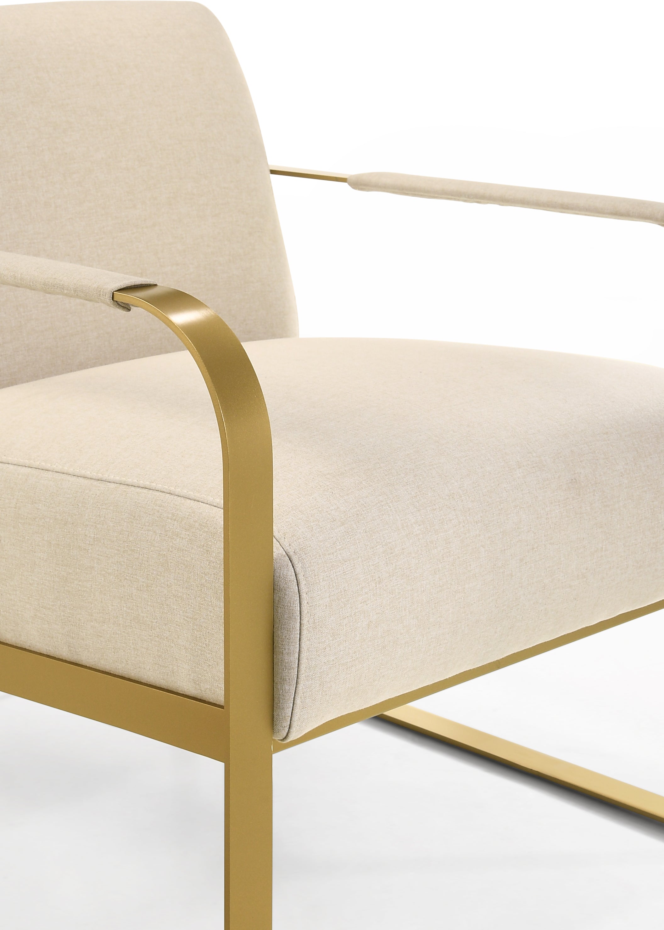 Mason Upholstered Lounge Accent Chair, Beige