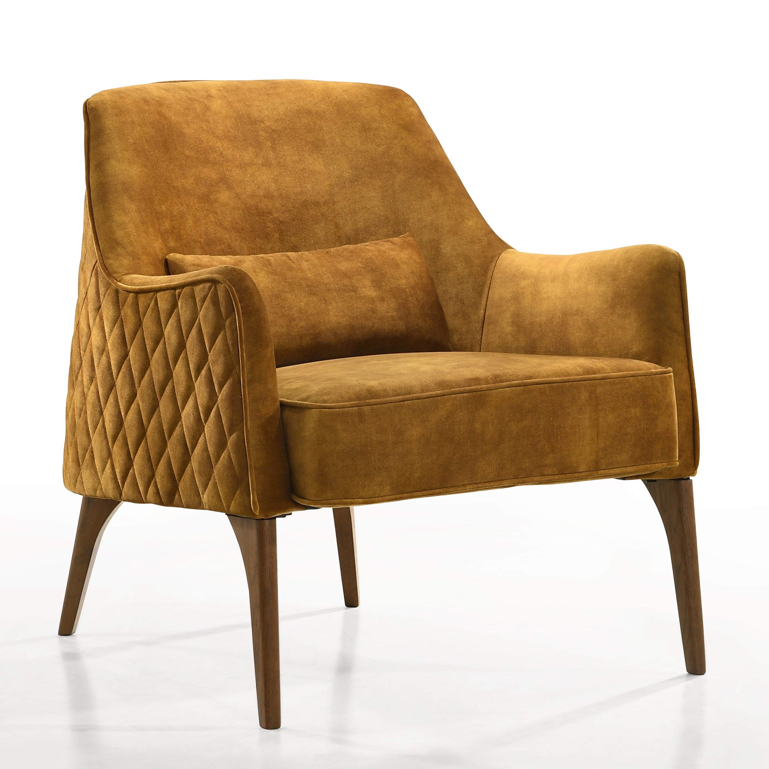 Jane Upholstered Lounge Accent Chair, Gold