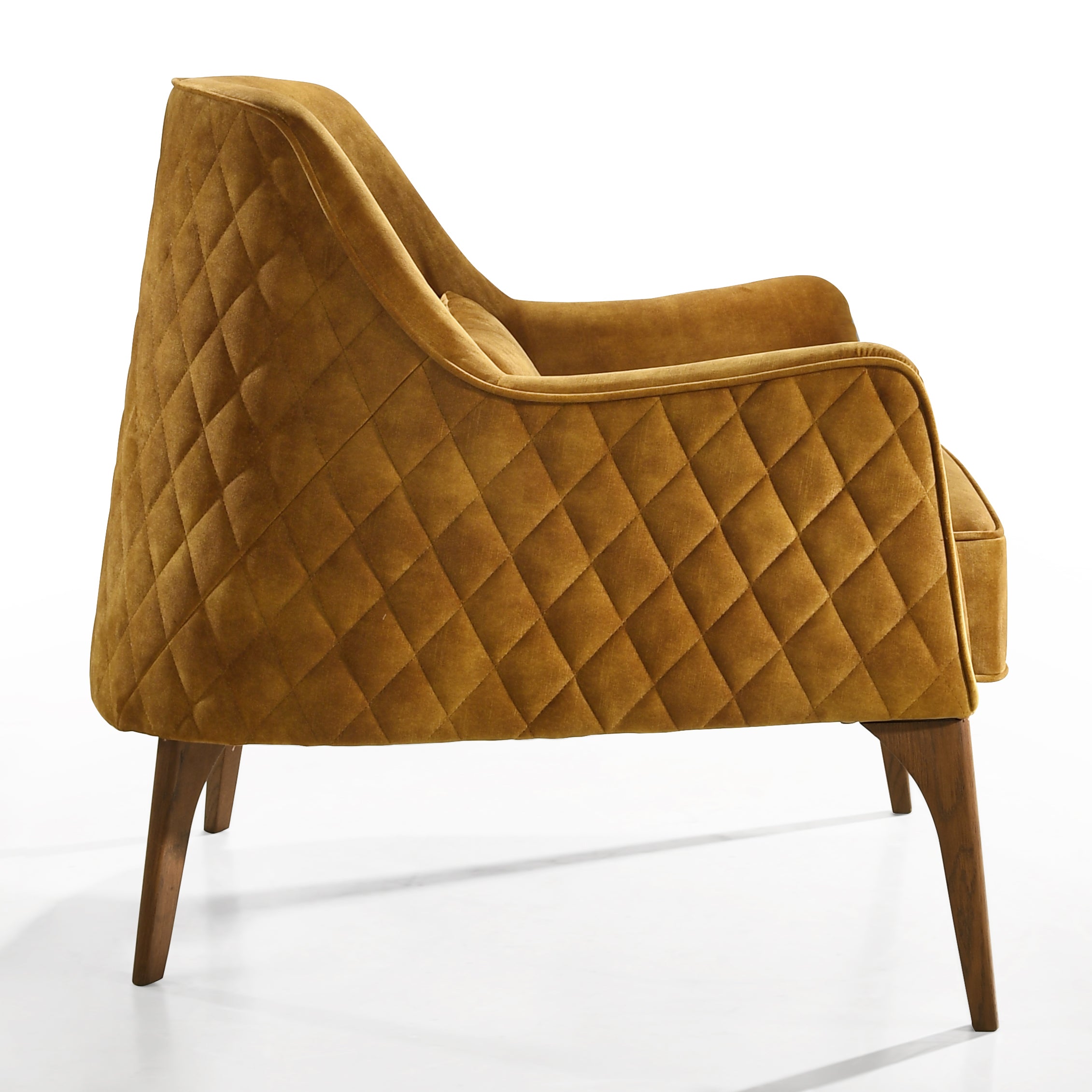 Jane Upholstered Lounge Accent Chair, Gold