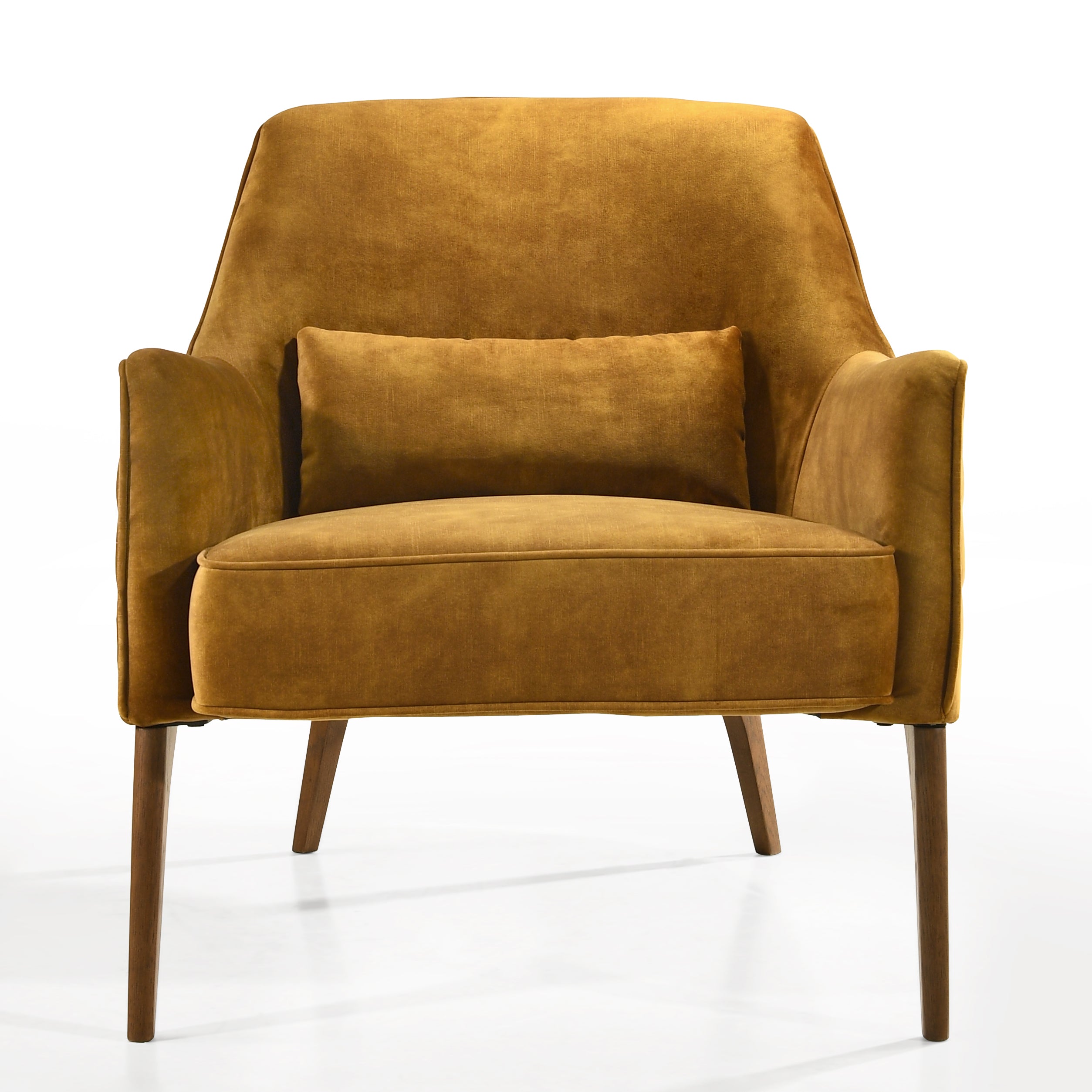 Jane Upholstered Lounge Accent Chair, Gold