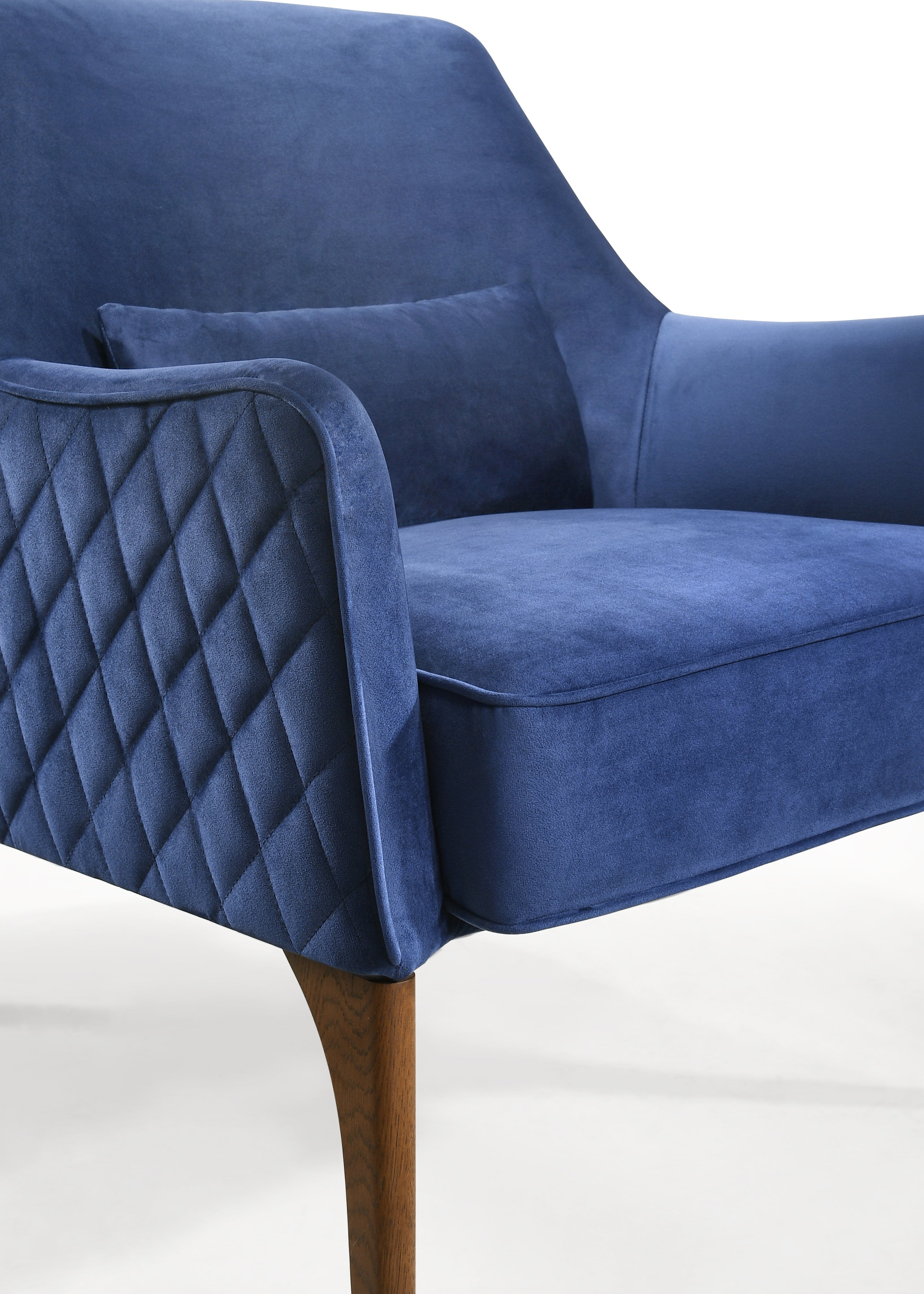 Jane Upholstered Lounge Accent Chair, Blue