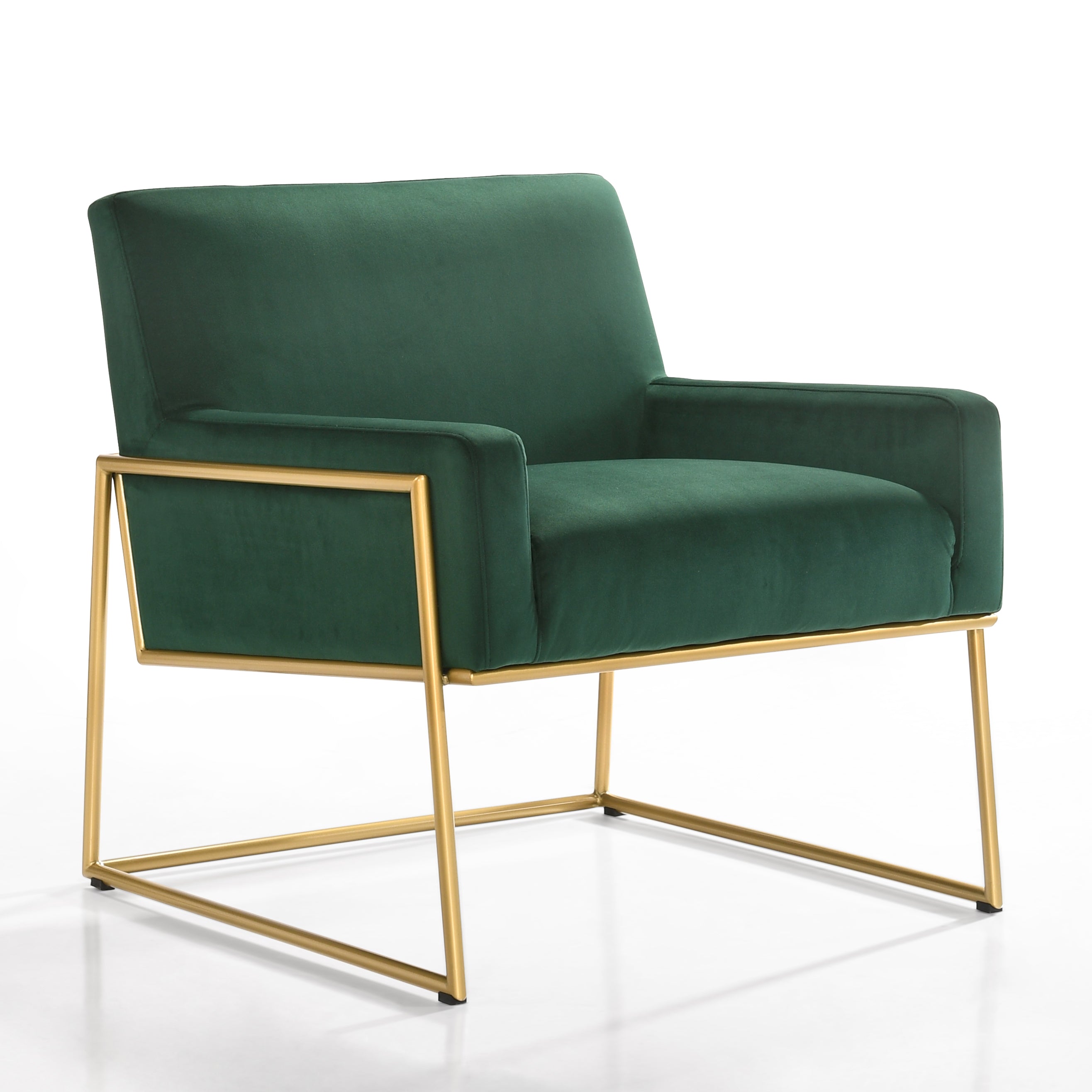 Milano Modern Upholstered Lounge Accent Chair, Green