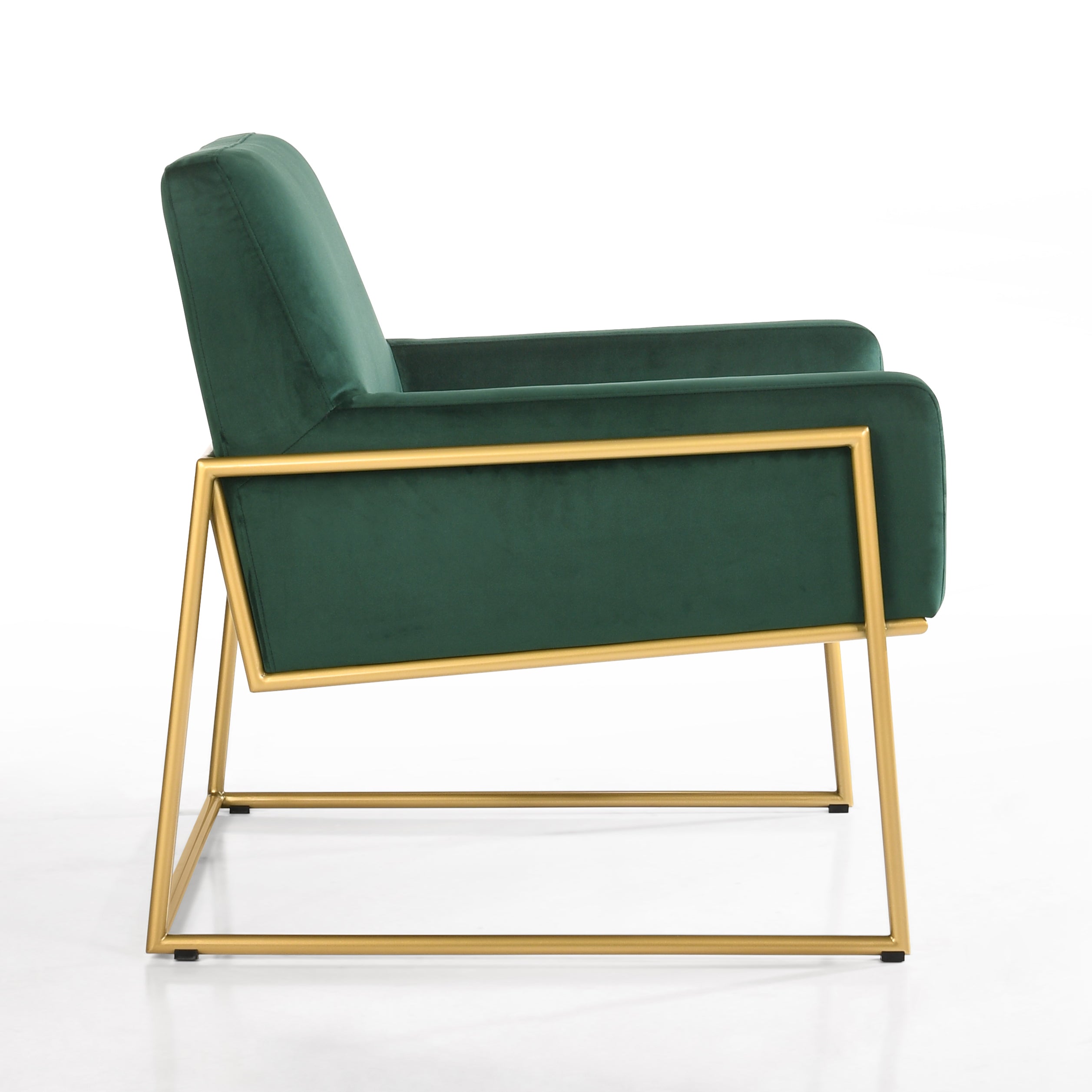 Milano Modern Upholstered Lounge Accent Chair, Green