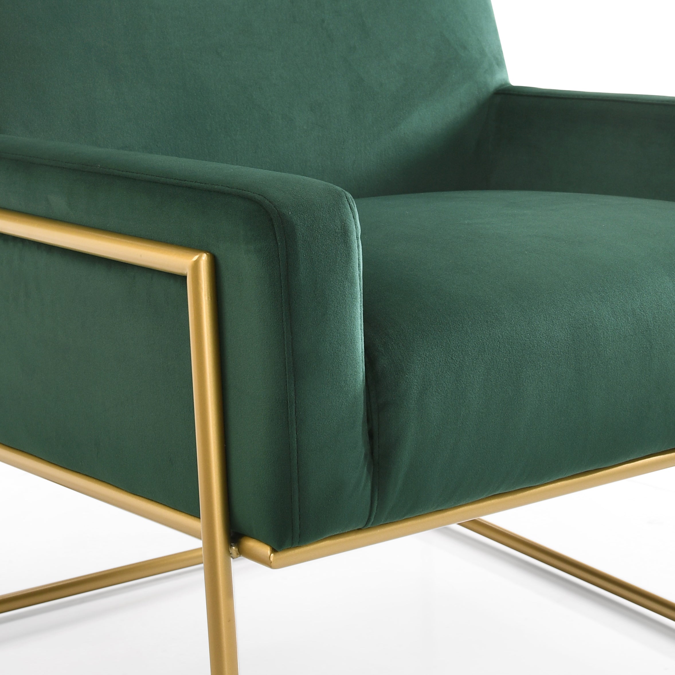 Milano Modern Upholstered Lounge Accent Chair, Green