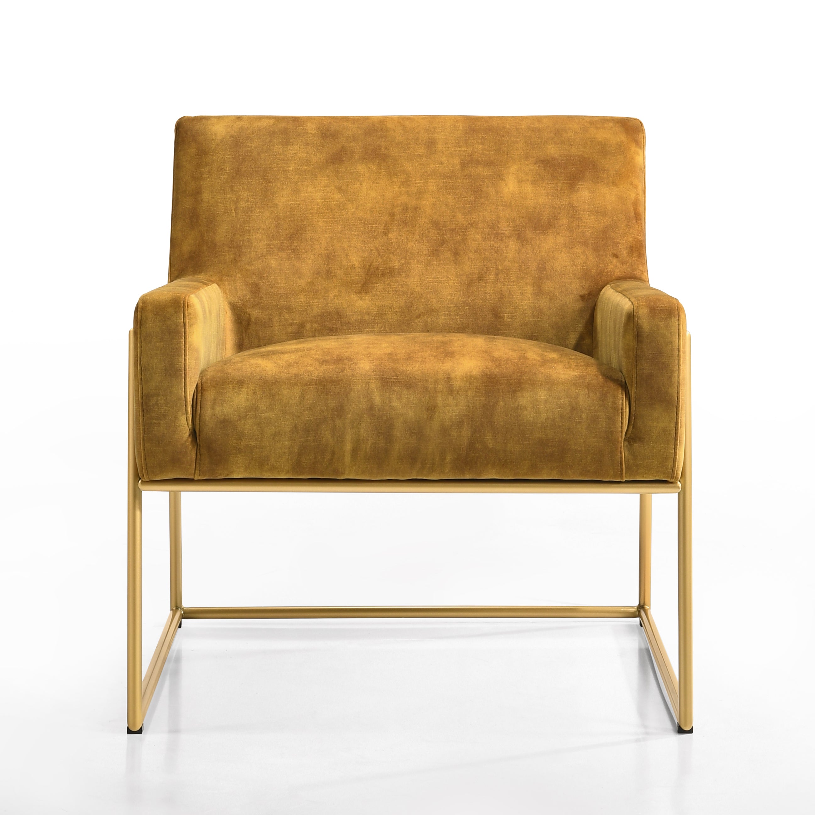 Milano Modern Upholstered Lounge Accent Chair, Gold