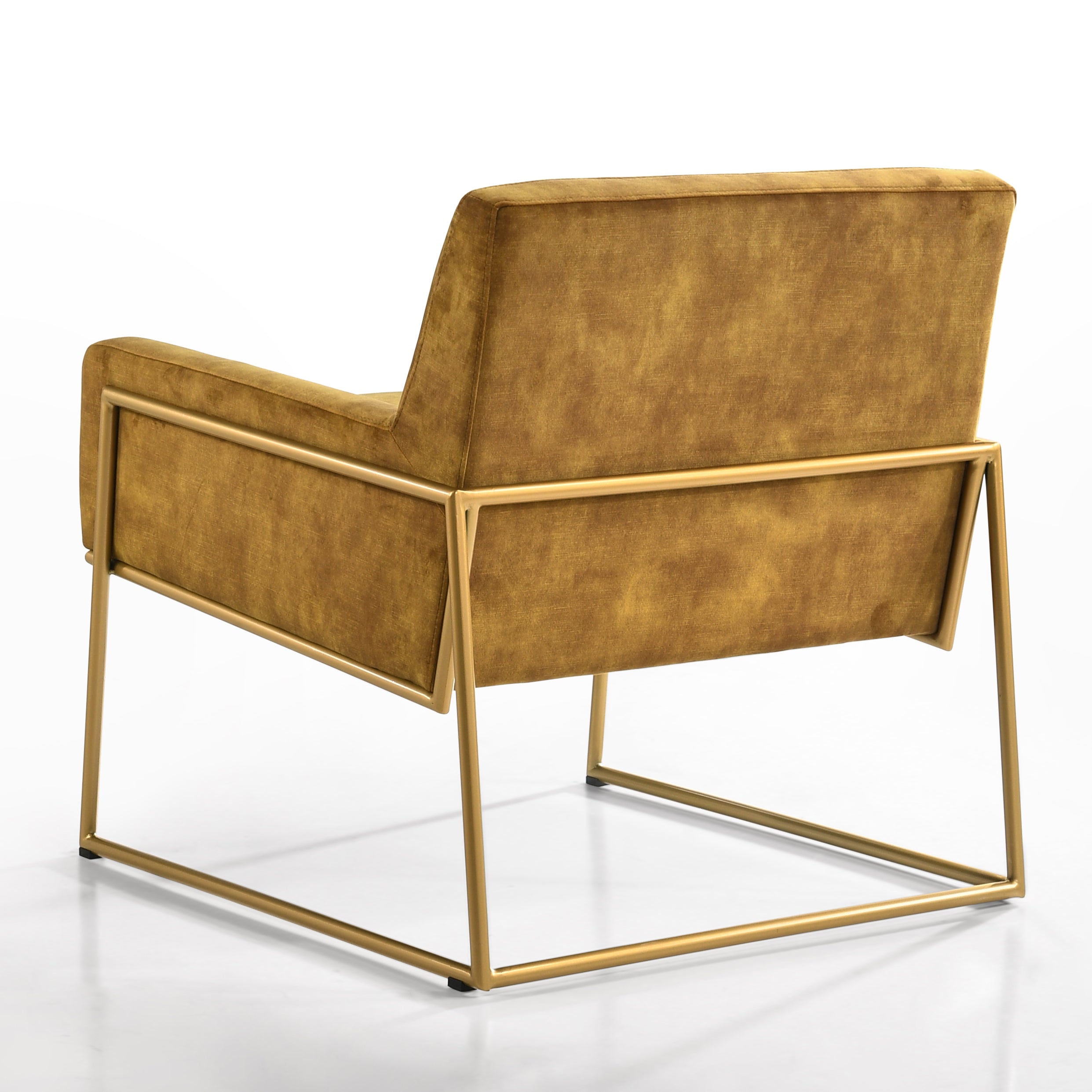 Milano Modern Upholstered Lounge Accent Chair, Gold