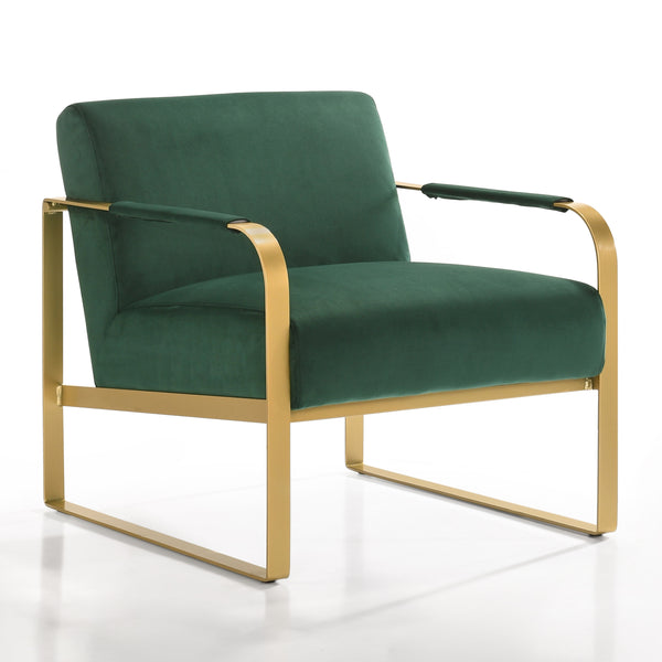 Mason Upholstered Lounge Accent Chair, Green