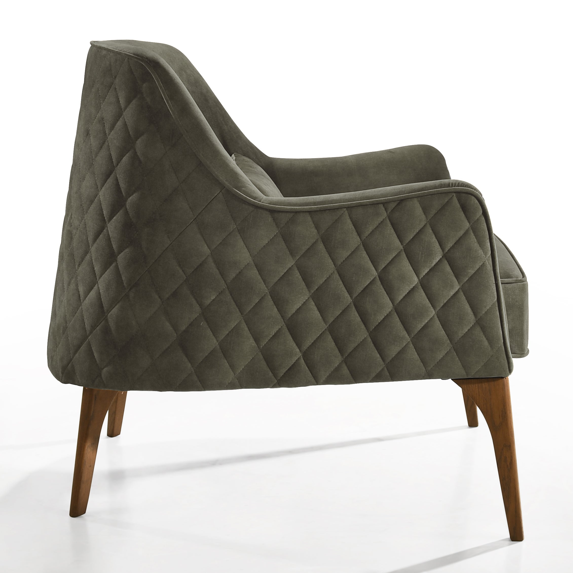 Jane Upholstered Lounge Accent Chair, Moss Green