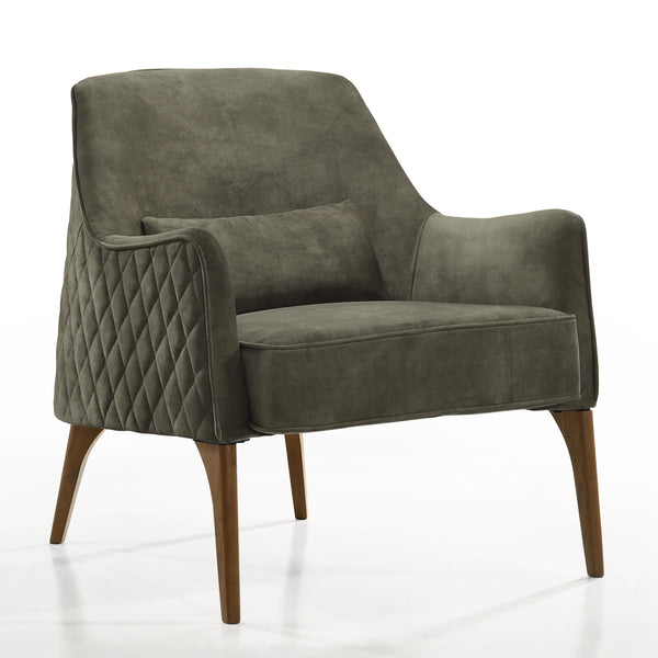 Jane Upholstered Lounge Accent Chair, Moss Green