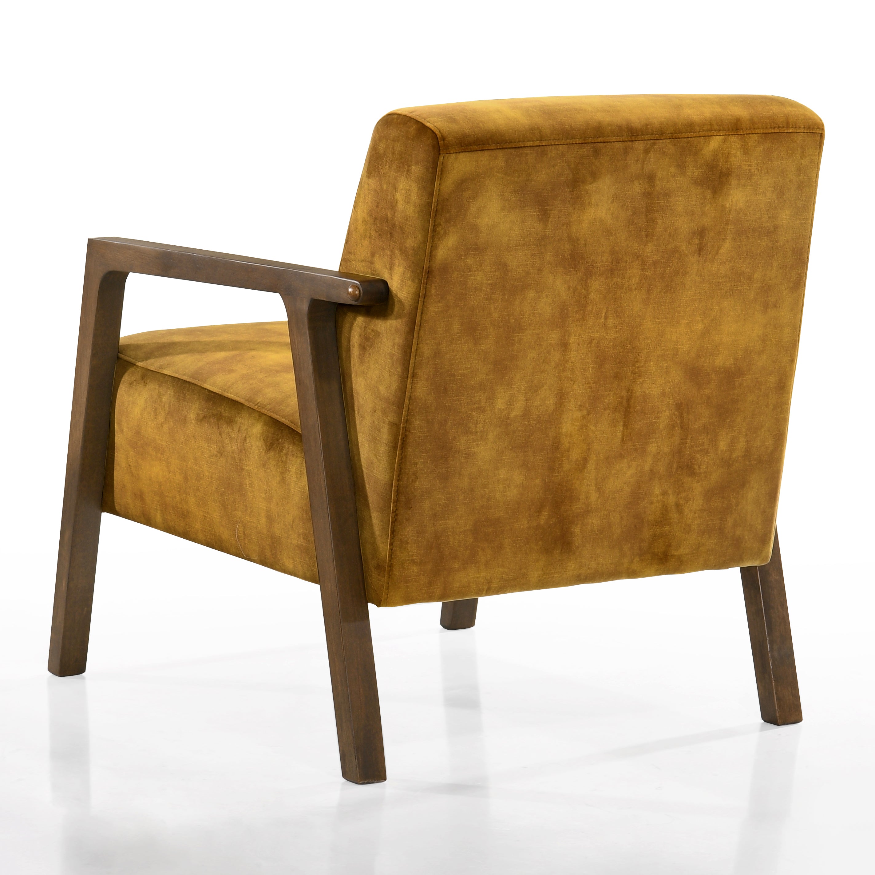 Fletcher Upholstered Lounge Accent Armchair, Gold