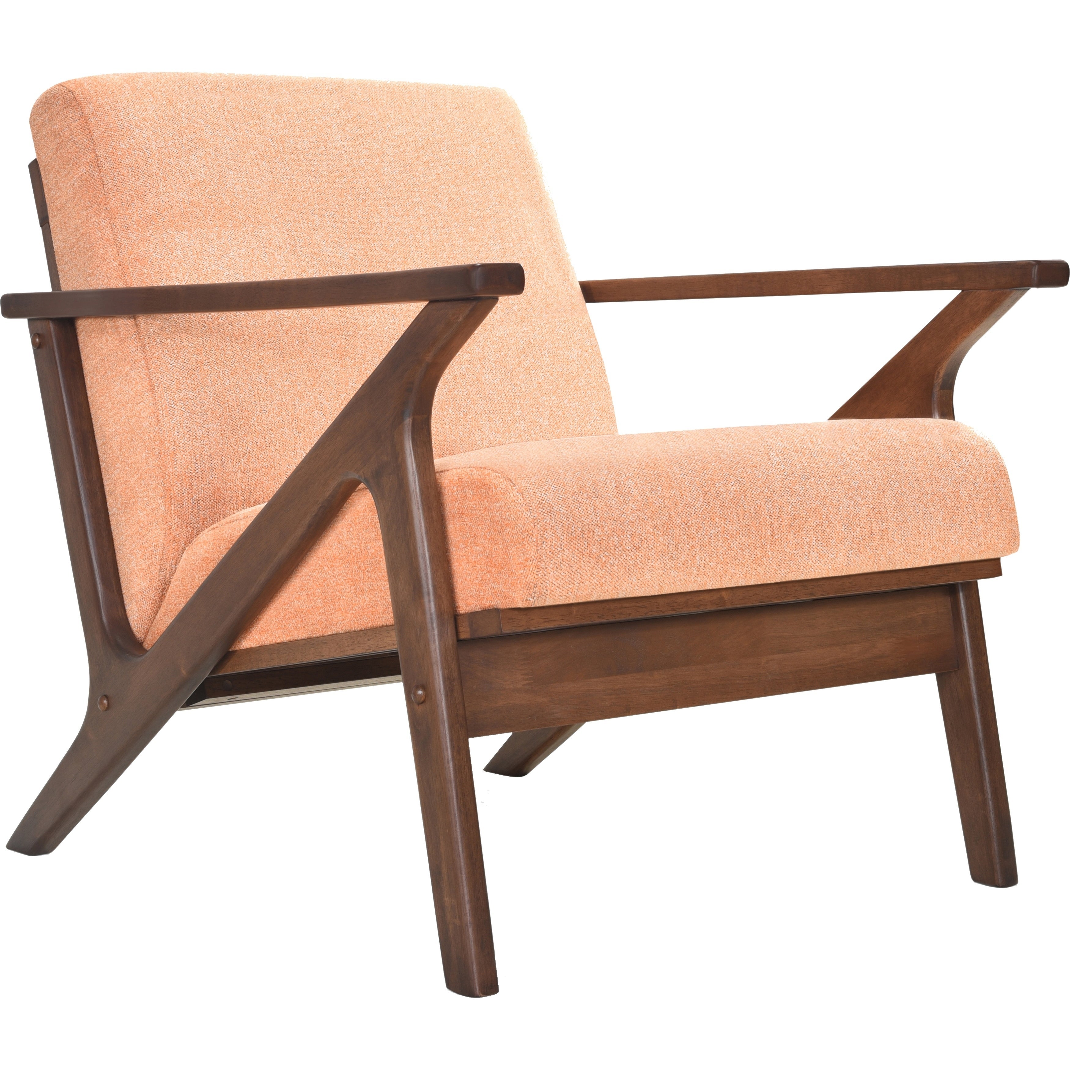 Zola Upholstered Accent Armchair - Orange