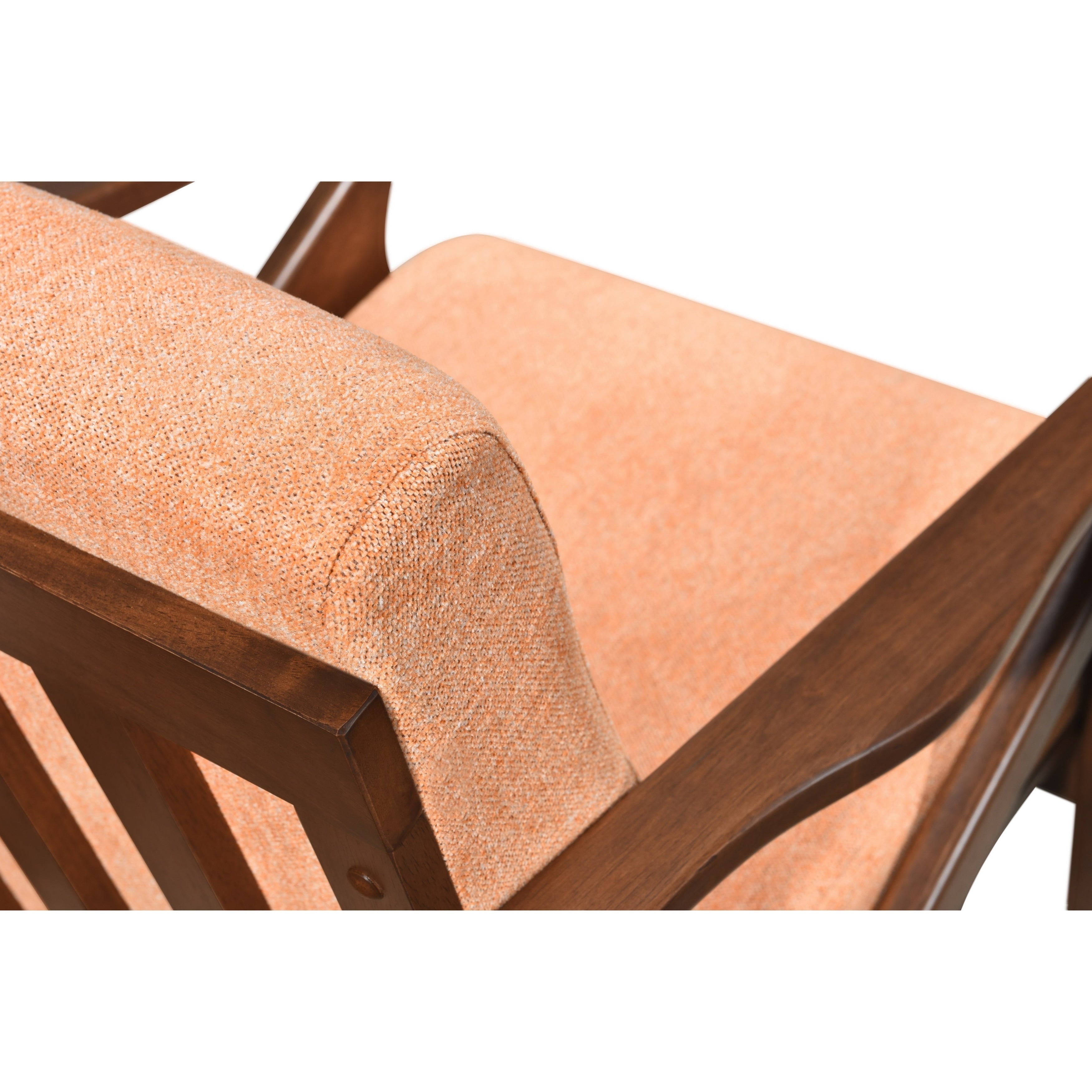 Zola Upholstered Accent Armchair - Orange