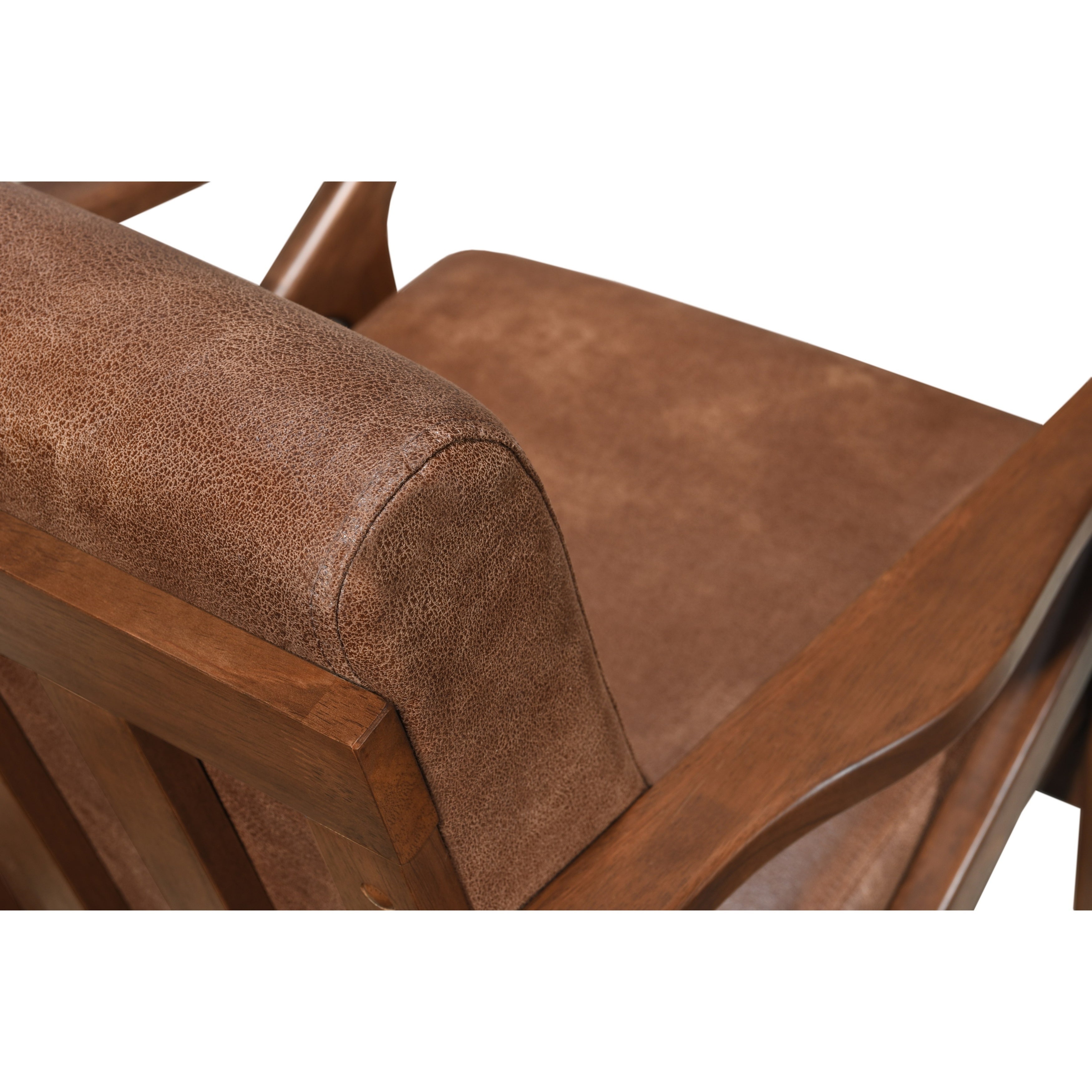 Zola Upholstered Accent Armchair - Mocha