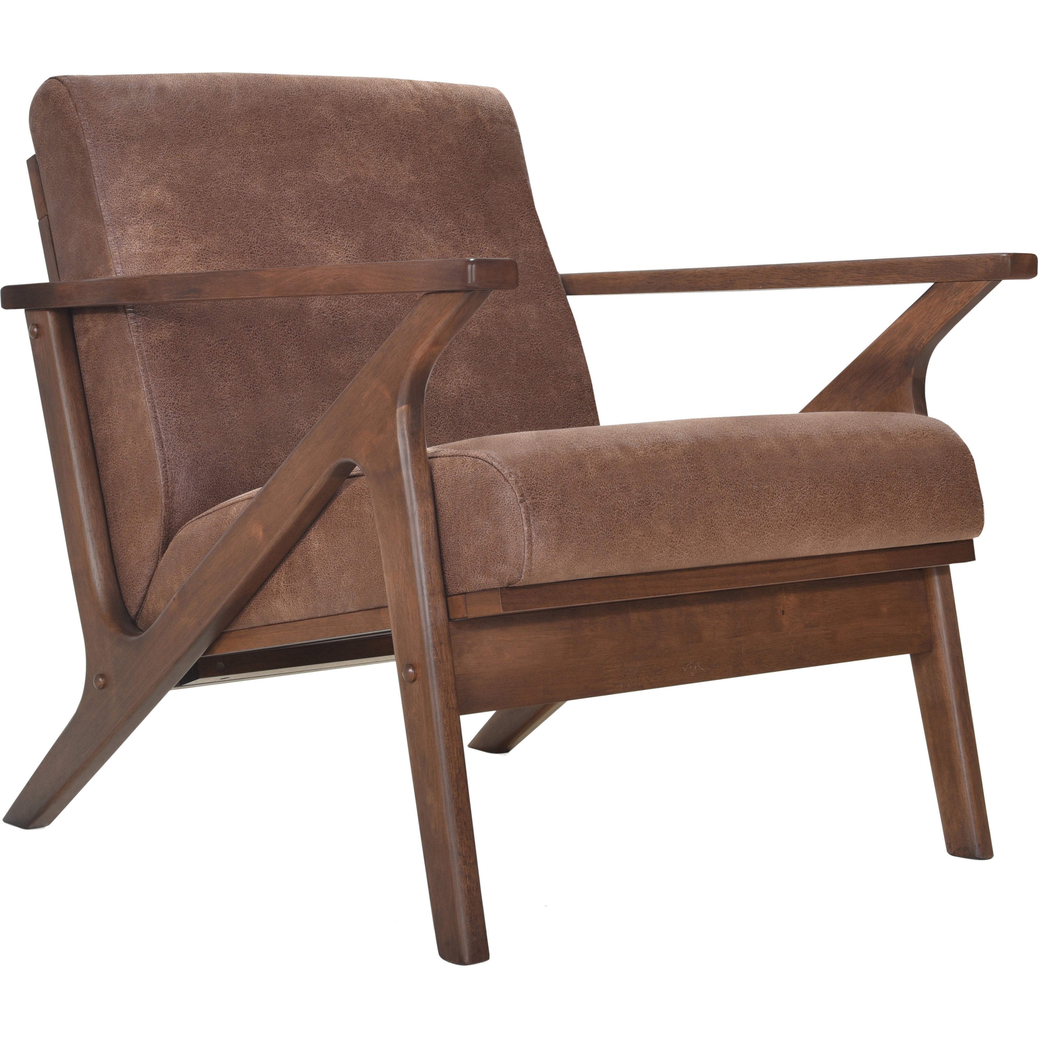 Zola Upholstered Accent Armchair - Mocha