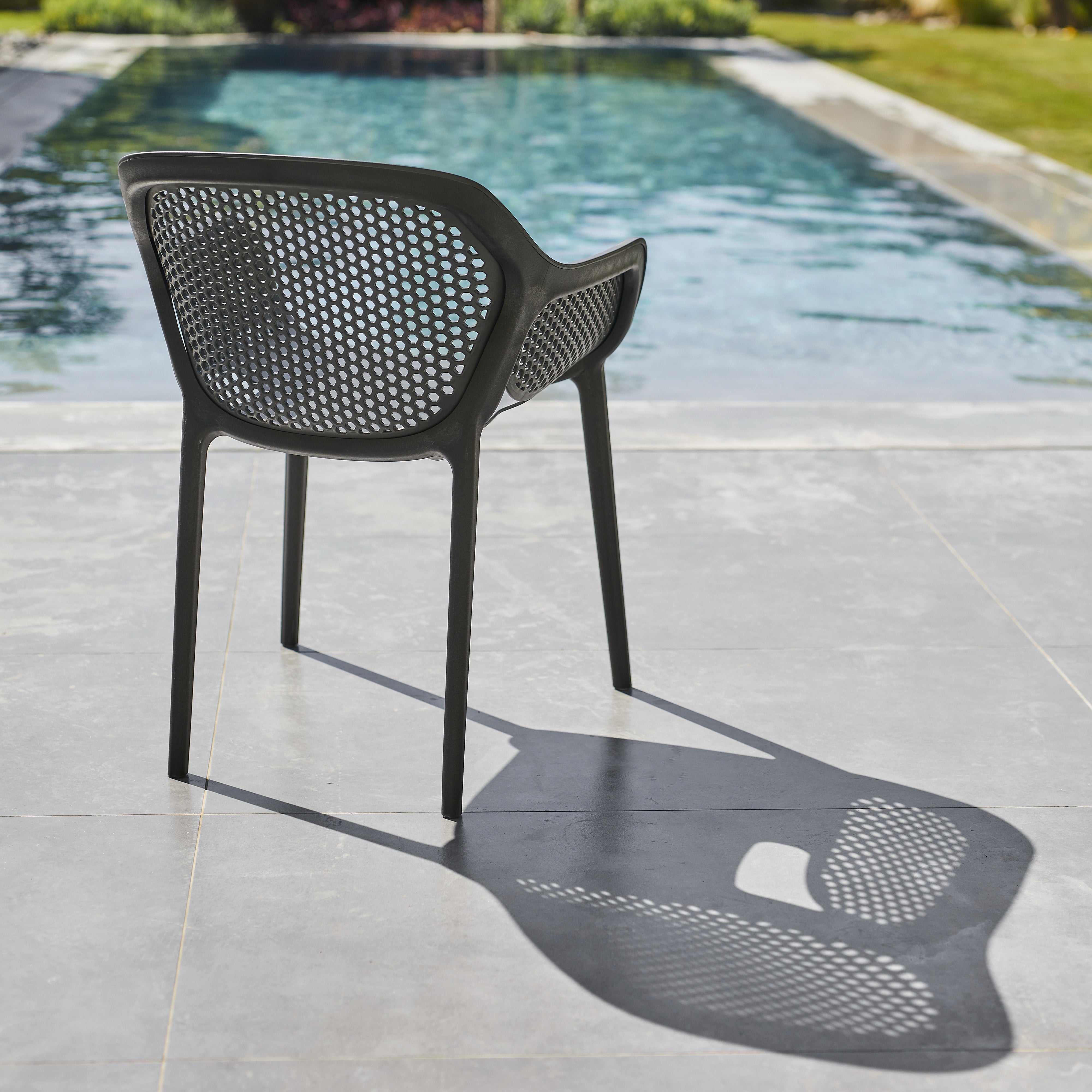 Atra Patio Dining Chair in Anthracite - (Set of 2)