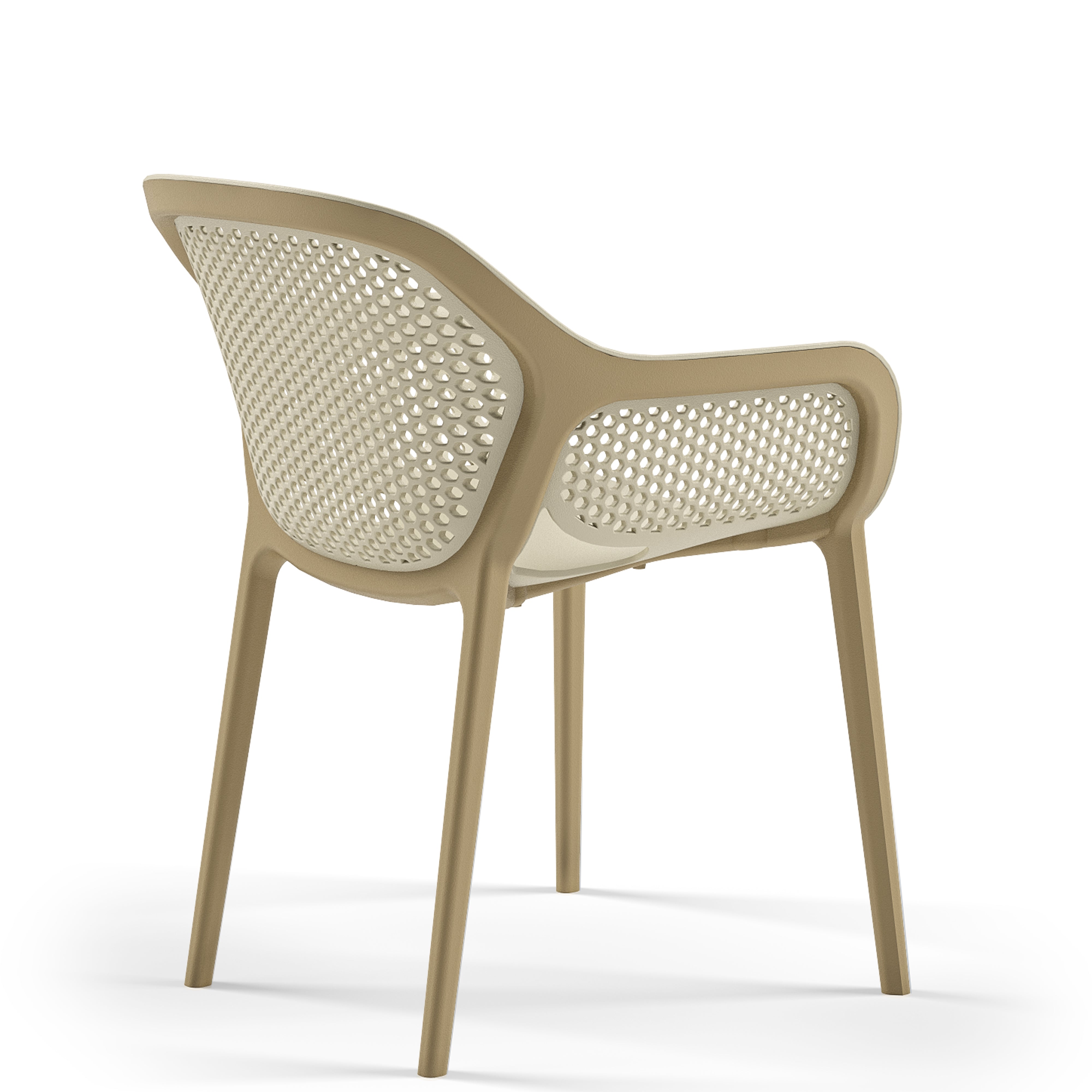 Atra Patio Dining Chair in Coffee - (Set of 2)