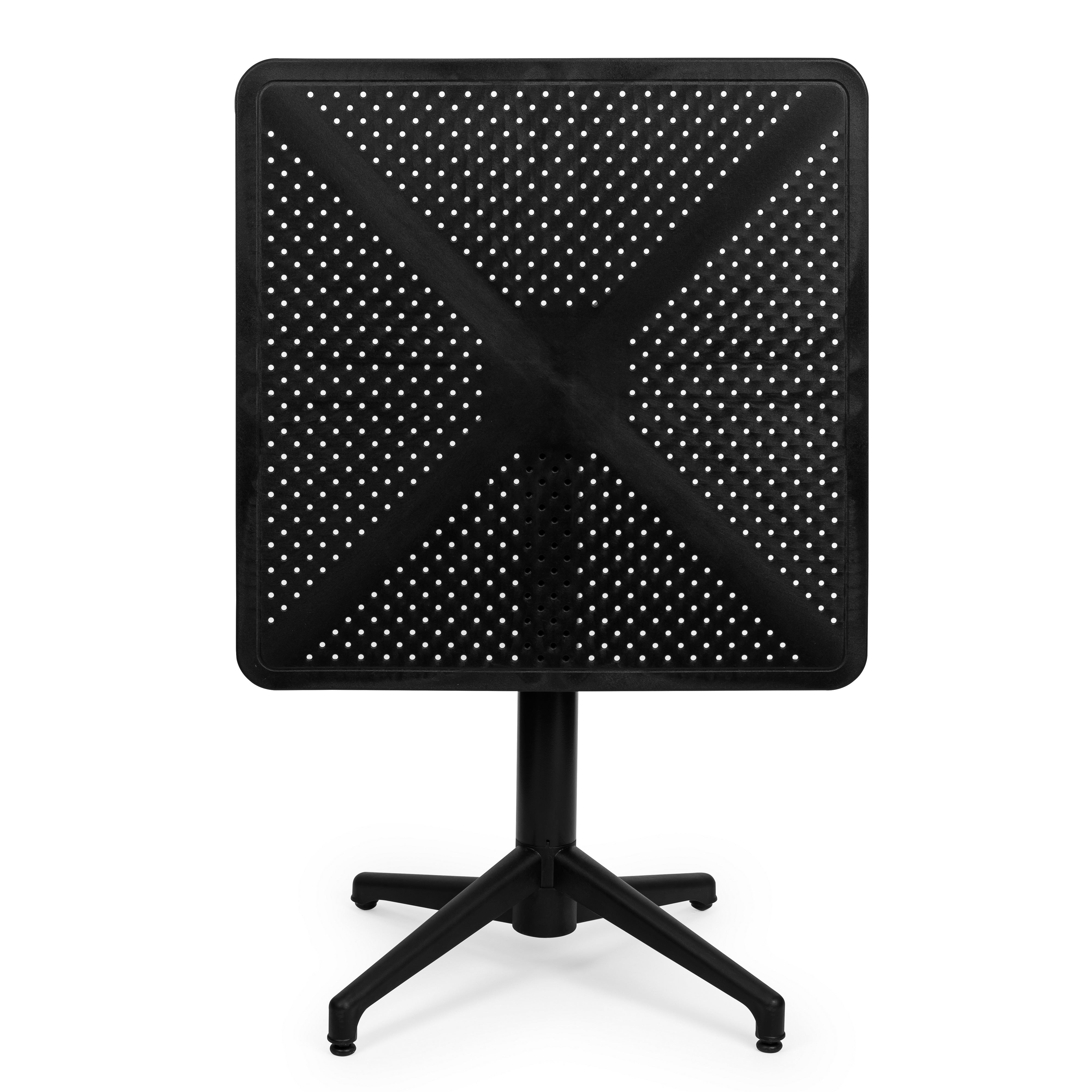 Flip Folding Plastic Outdoor or Indoor Bistro Dining Table, Black