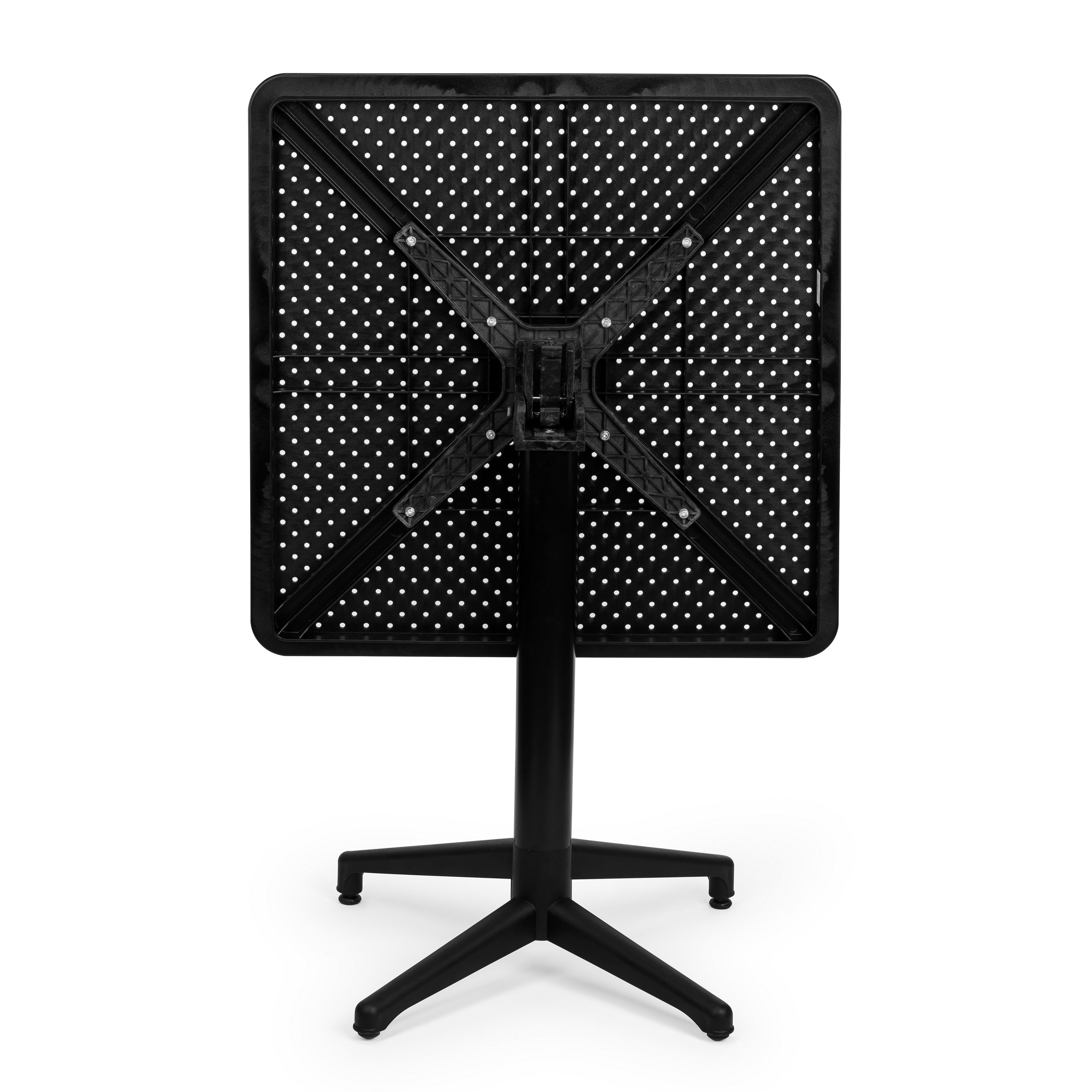 Flip Folding Plastic Outdoor or Indoor Bistro Dining Table, Black