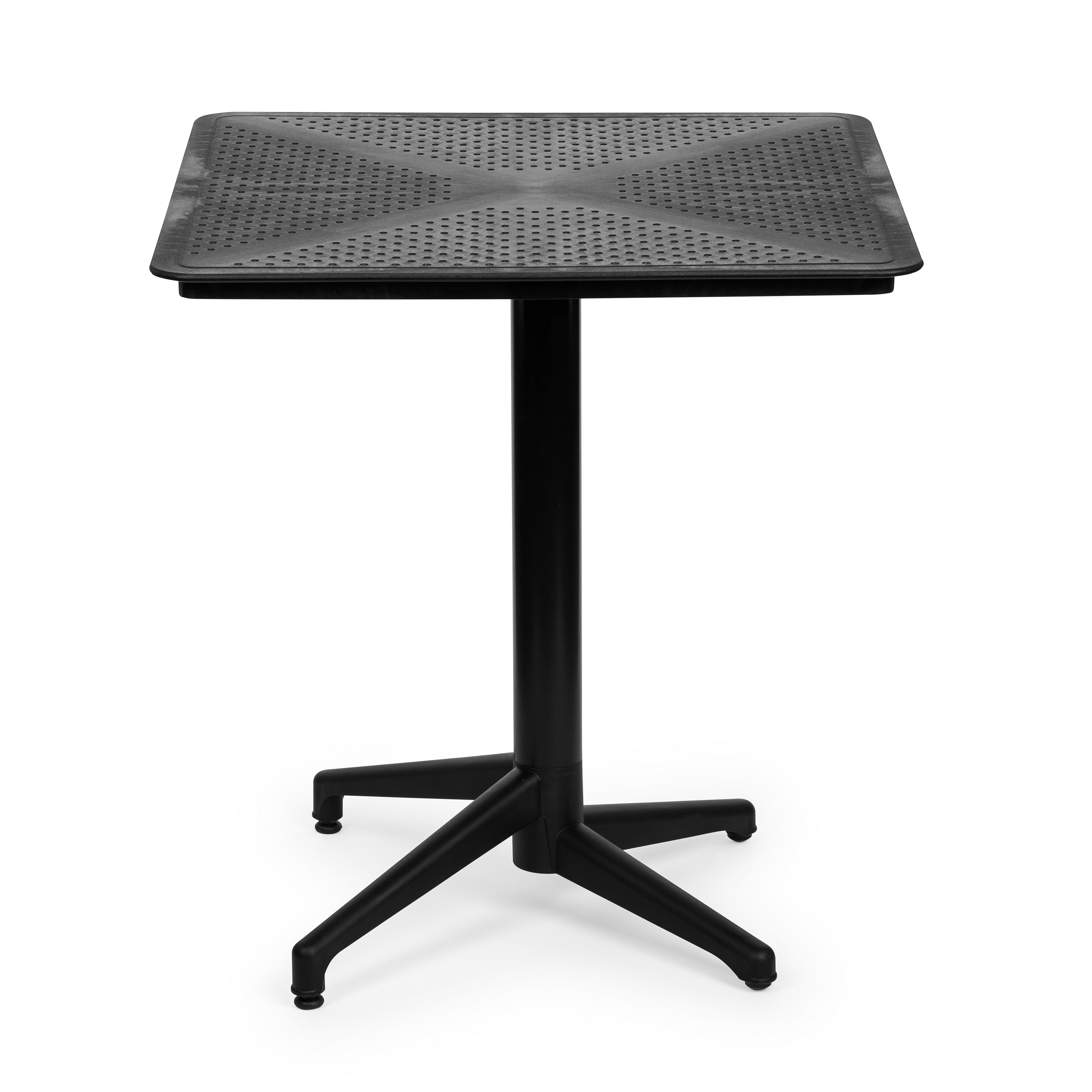 Flip Folding Plastic Outdoor or Indoor Bistro Dining Table, Black