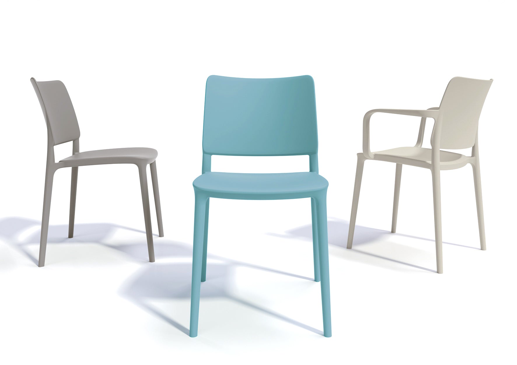 Cleo Patio Dining Chair in Aqua Blue - (Set of 2)