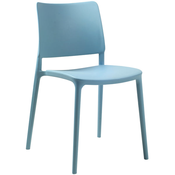 Cleo Patio Dining Chair in Aqua Blue - (Set of 2)