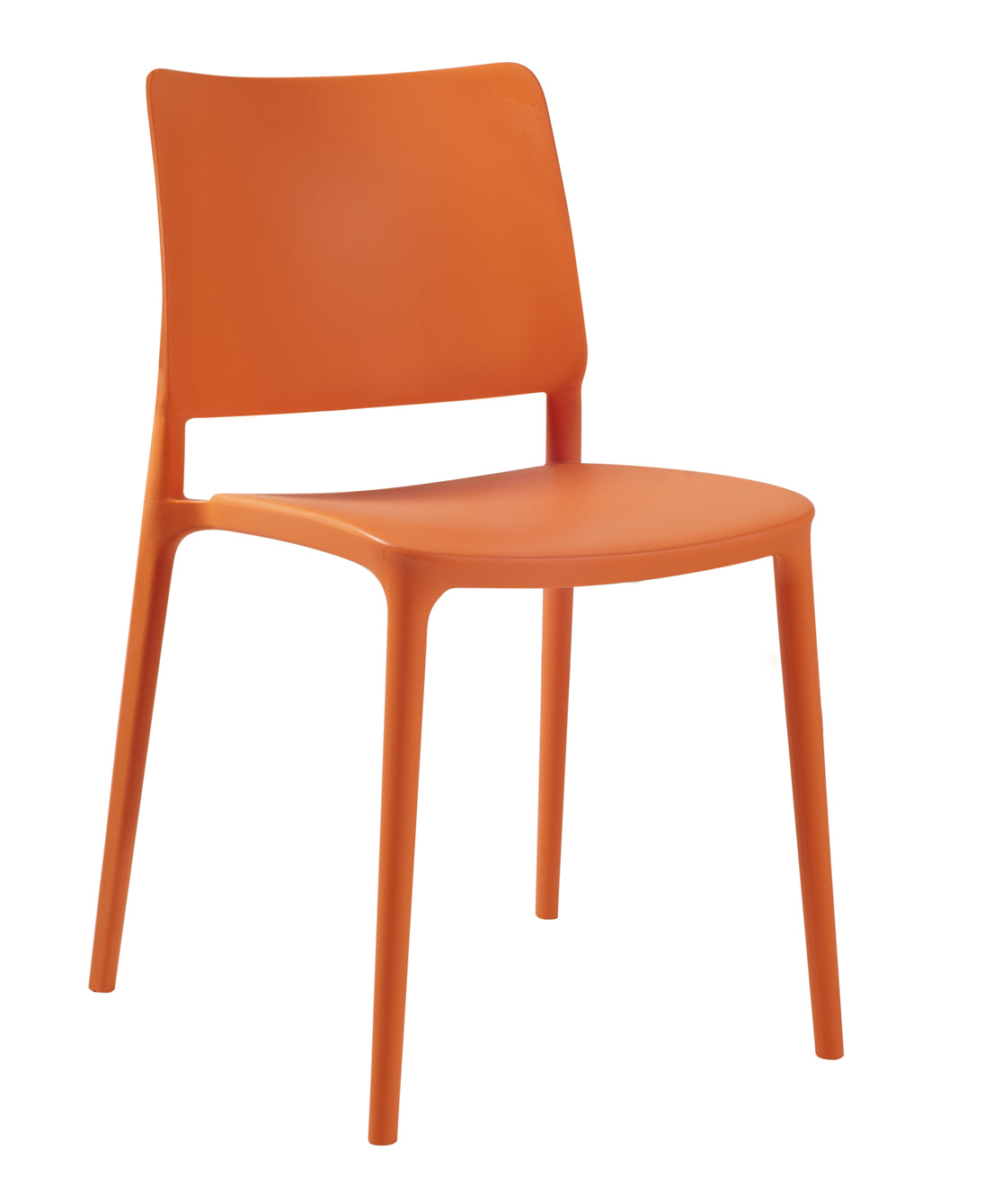 Cleo Patio Dining Chair in Orange - (Set of 2)