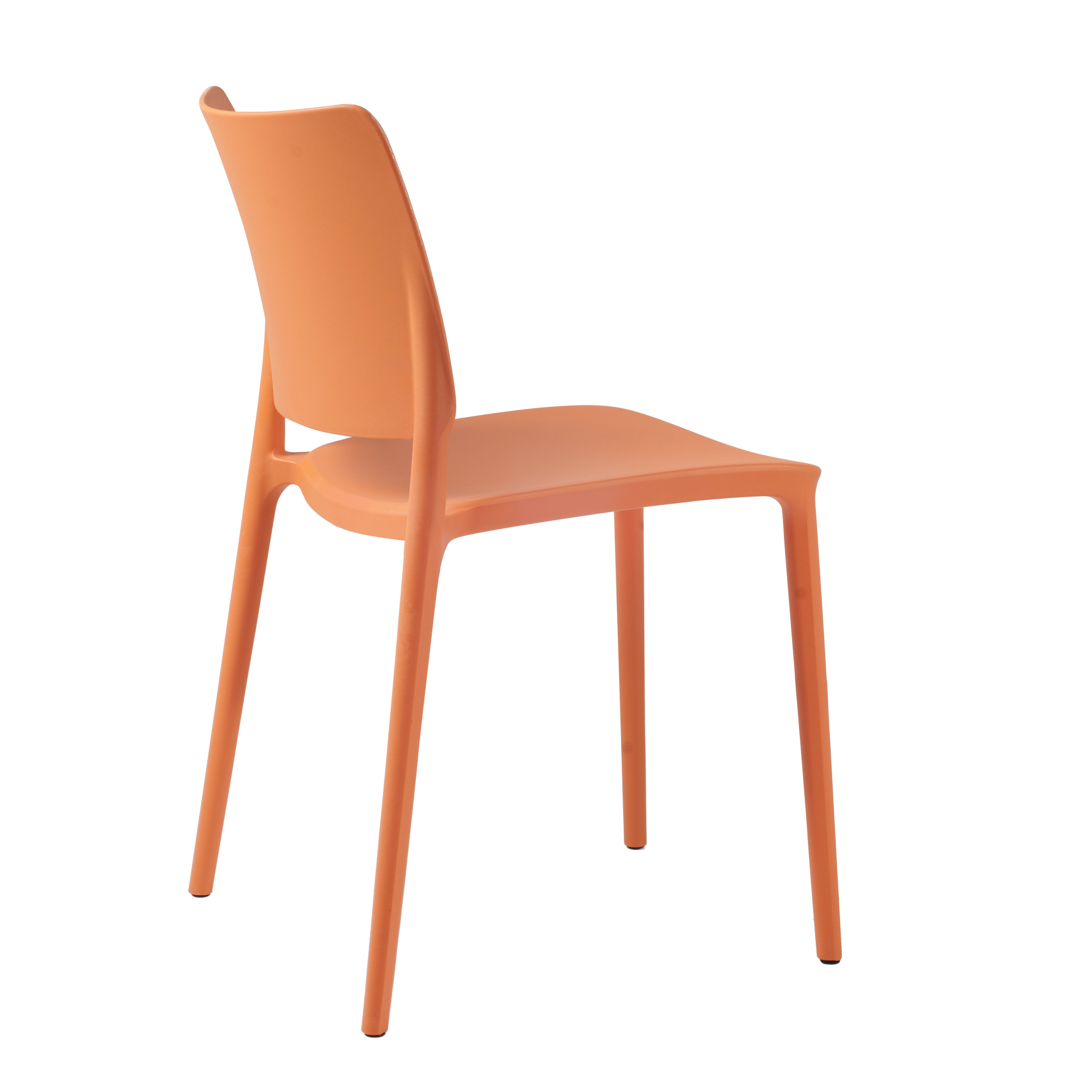 Cleo Patio Dining Chair in Orange - (Set of 2)