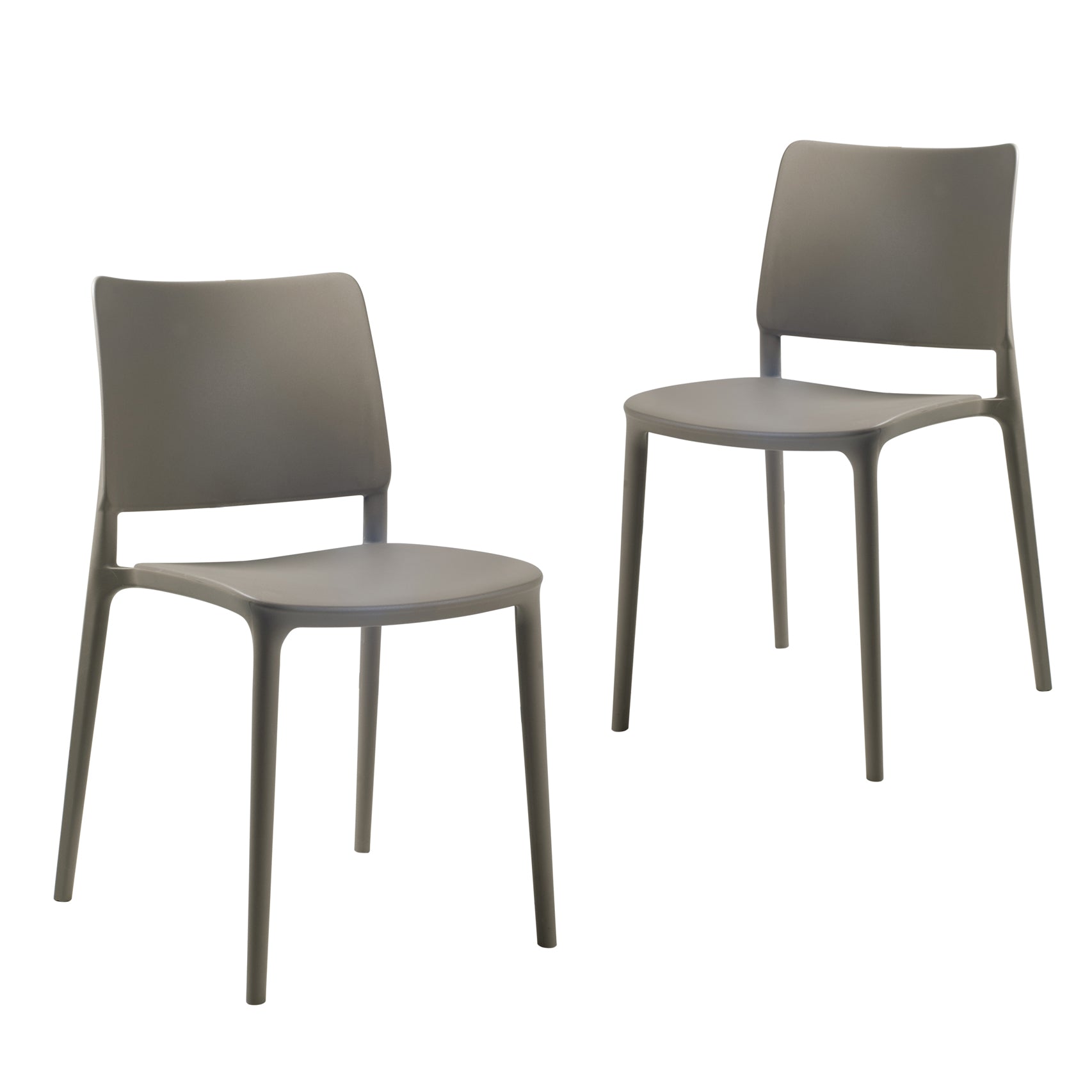 Cleo Patio Dining Chair in Taupe - (Set of 2)