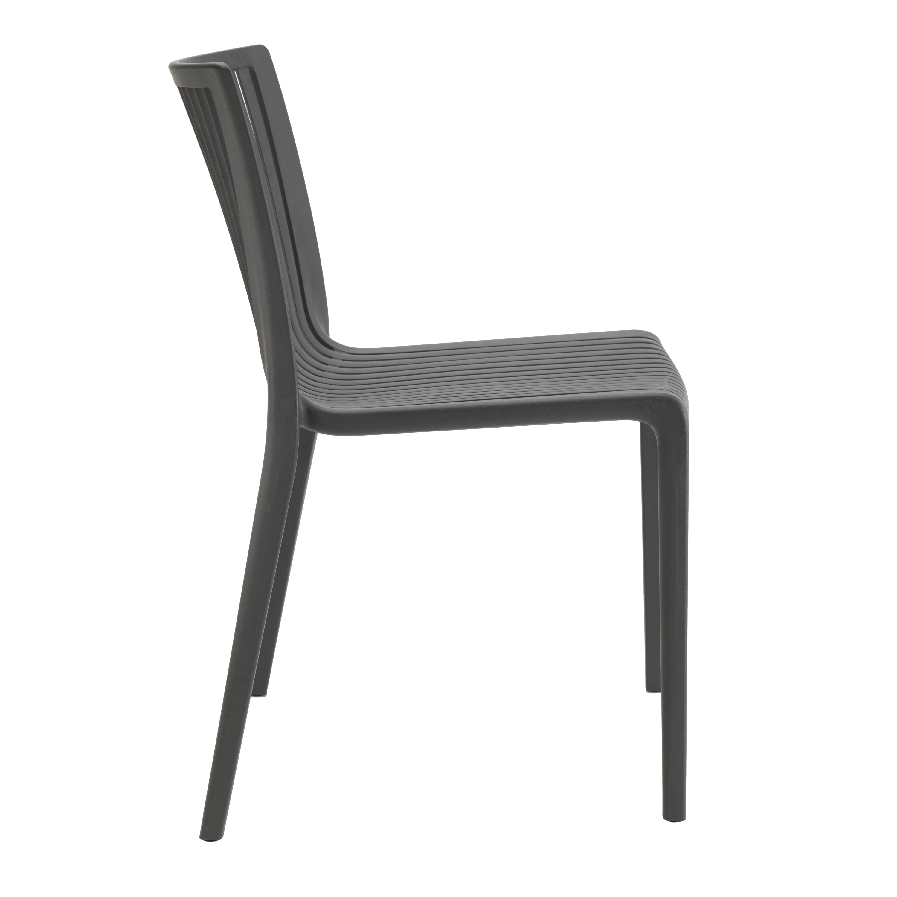 Nox Patio Stackable Dining Chair in Anthracite - (Set of 2)