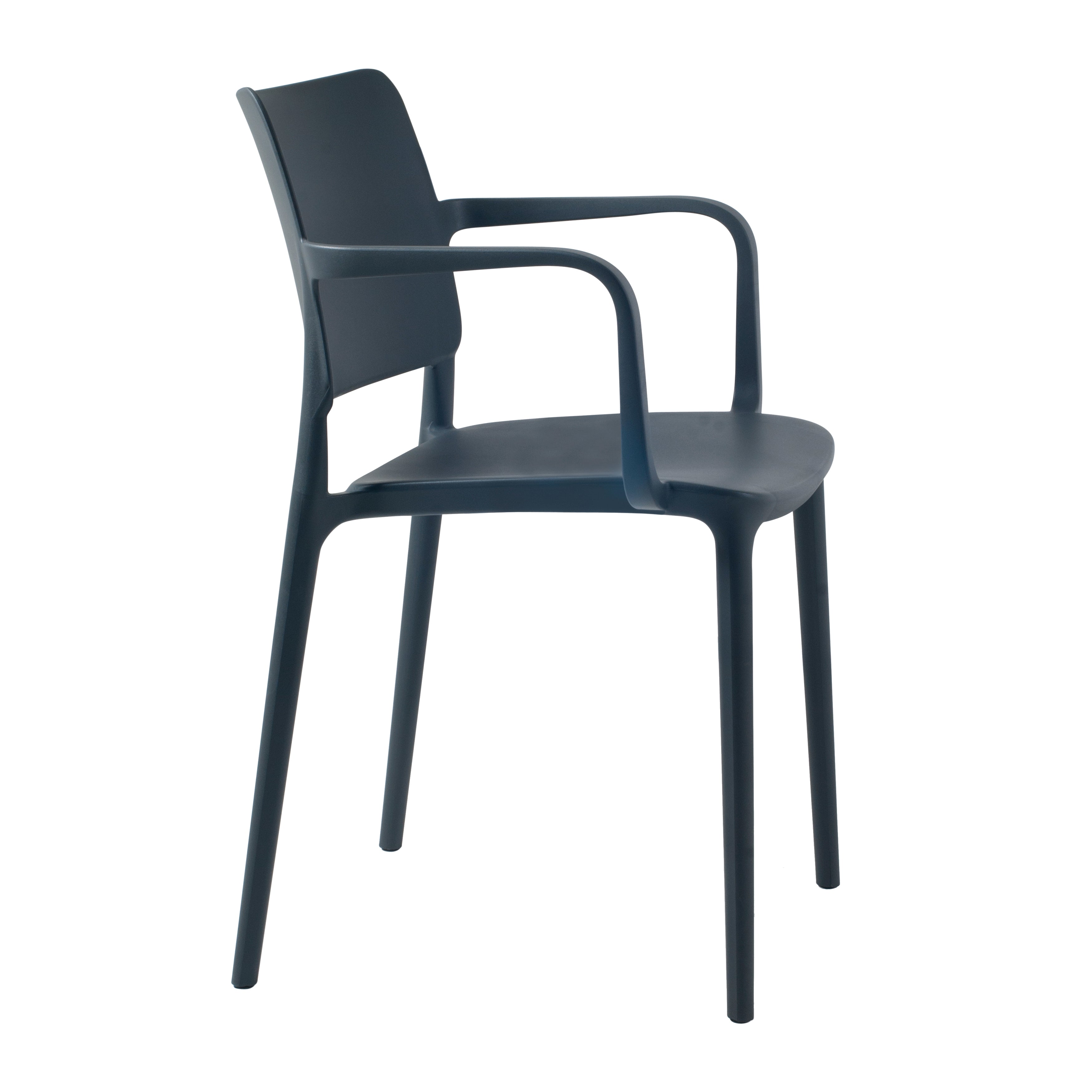 Cleo Arm Patio Dining Chair in Anthracite - (Set of 2)